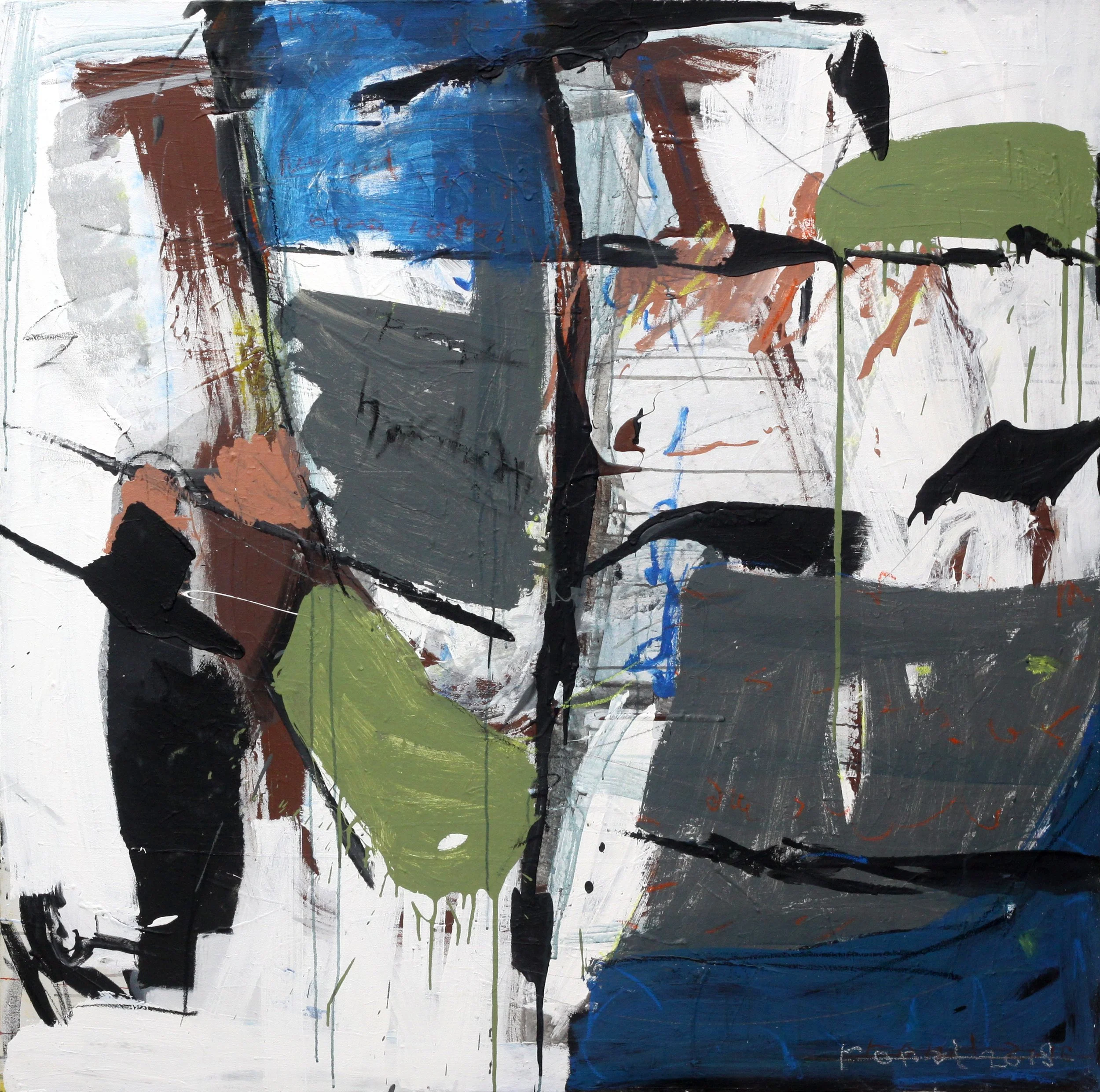  Ronald Efendi 
 Hingar Pagi 
 Acrylic on canvas 
 150 cm x 150 cm, 2018 