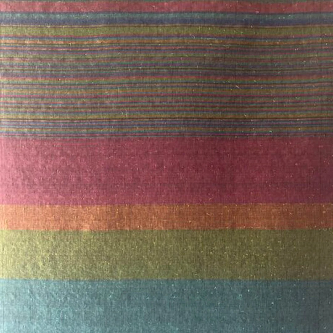  September Light 
 Woven plastic and cotton threads 
 103 x 187 cm, 2022 