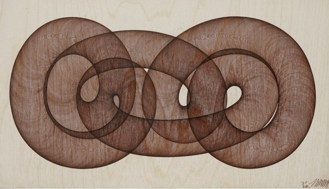  Space 4 #160 
 Pen on birchwood panel 
 2024 