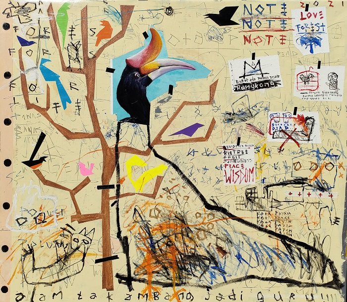  Loyalty to The Forest 
 Acrylic on canvas 
 143 cm x 164 cm, 2021 