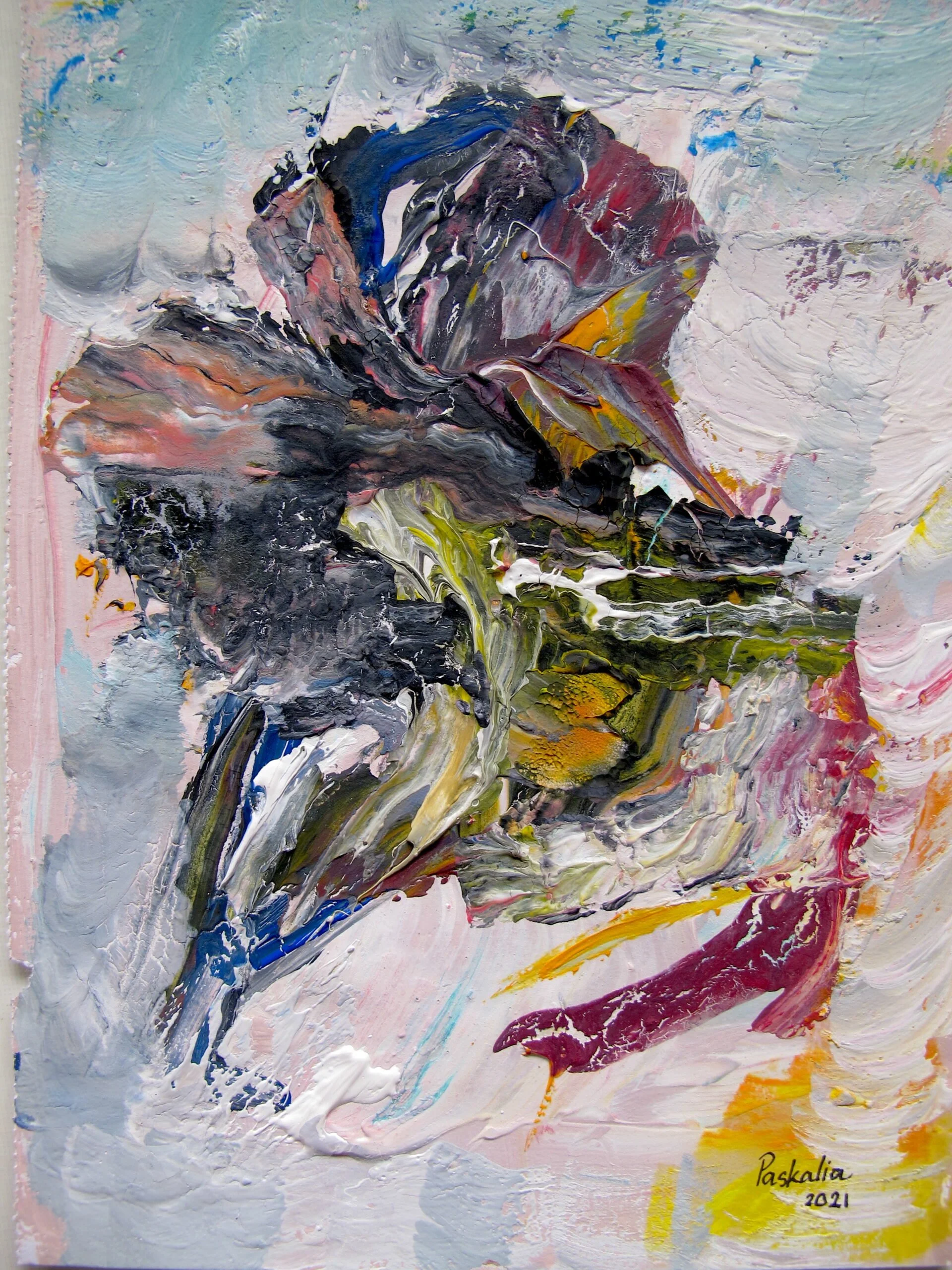  the Sea 
 Gouache on paper 
 21 cm x 15 cm, 2021 