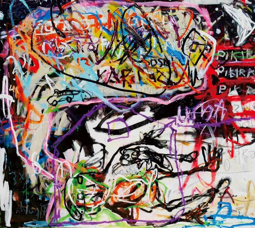  Arbi Rangkito 
 Night With Crowded Mind 
 Acrylic on canvas 
 2019 
