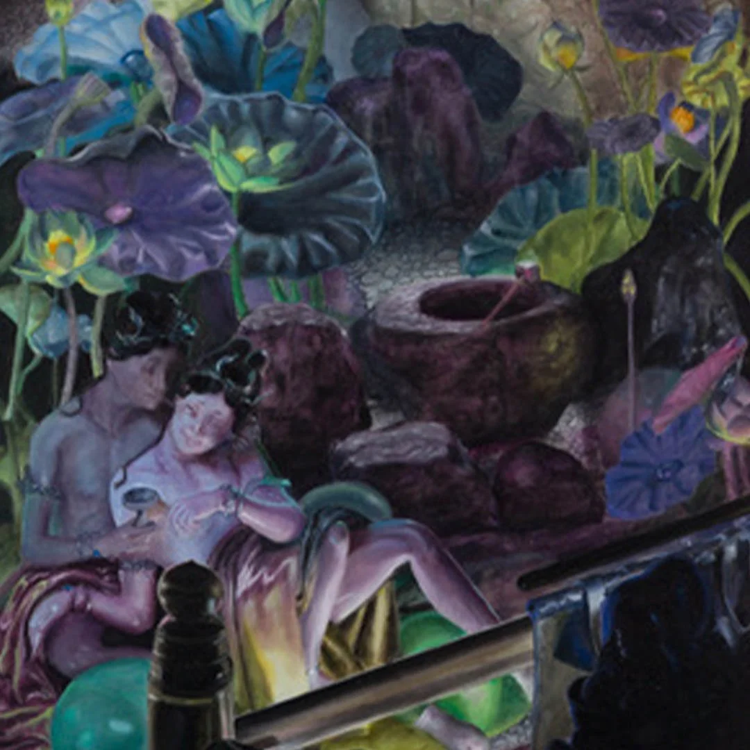  Samuel Quinteros 
 Interior Garden I 
 Oil on linen 
 2020 