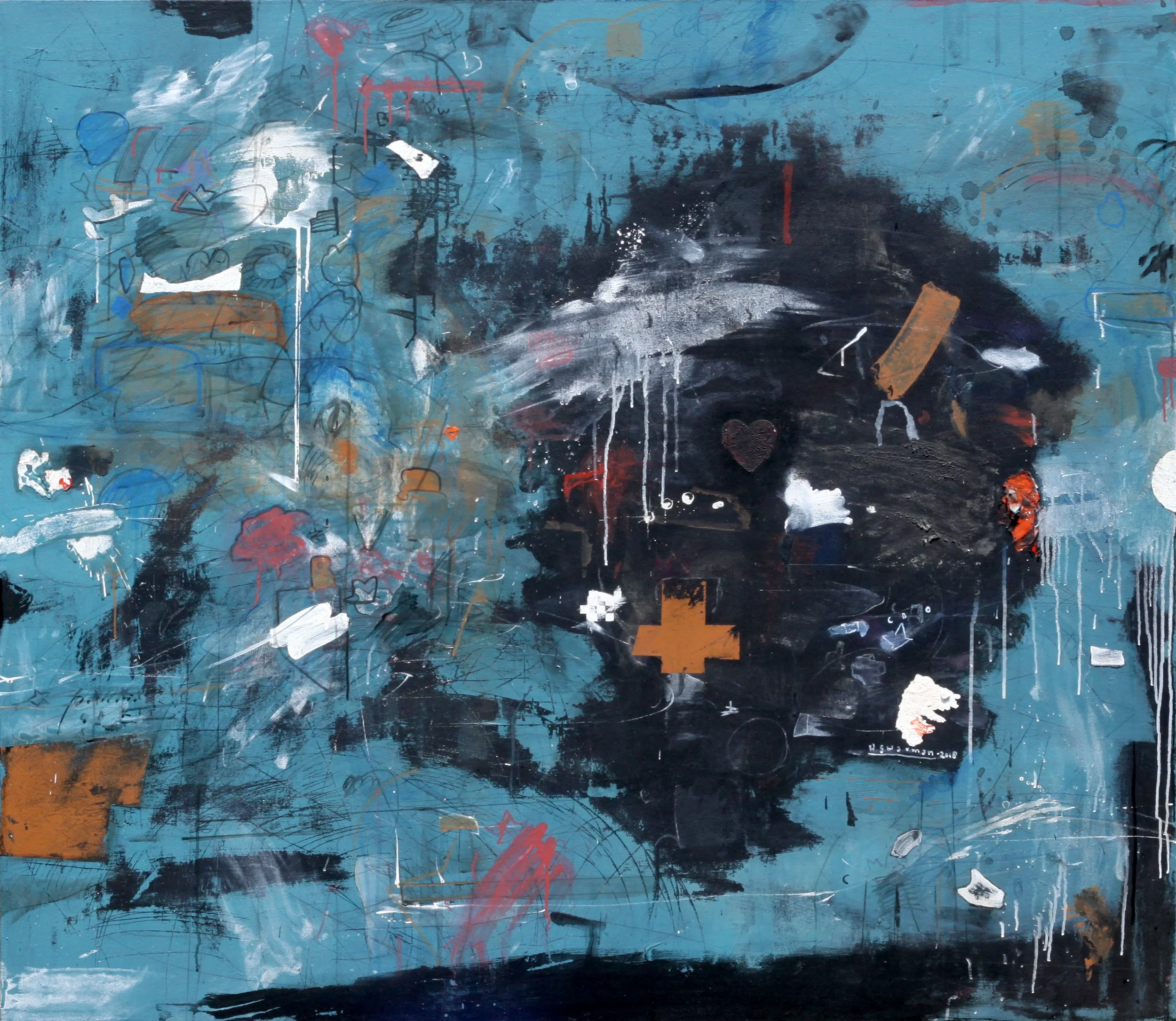  Uswarman 
 Melihat ke Dalam 
 Acrylic on canvas 
 160 cm x 140 cm, 2019 