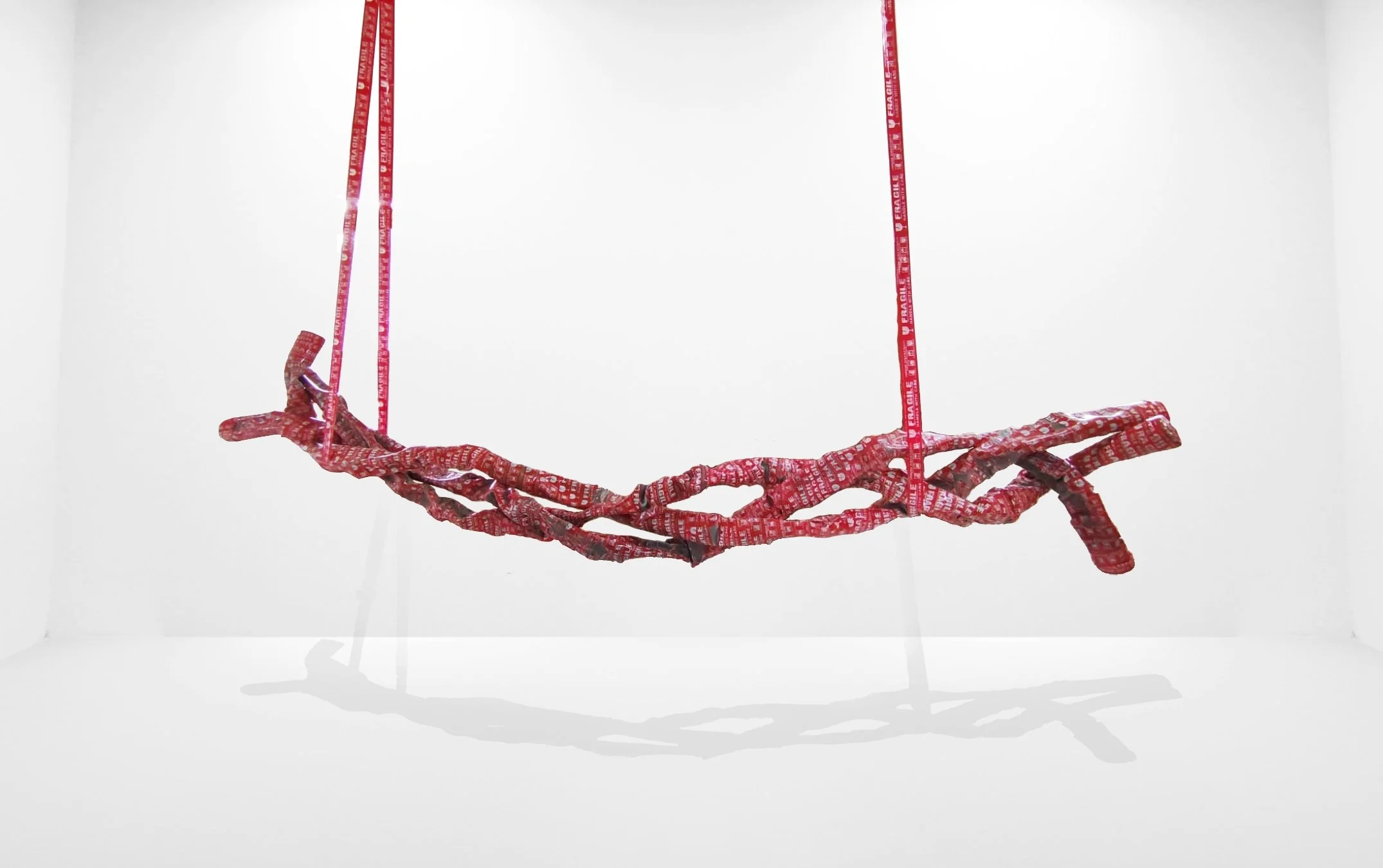  Leunjure (Logs) 
 PVC Pipe, frsgile duct tape 
 342 cm x 50 cm x 30 cm, 2023 