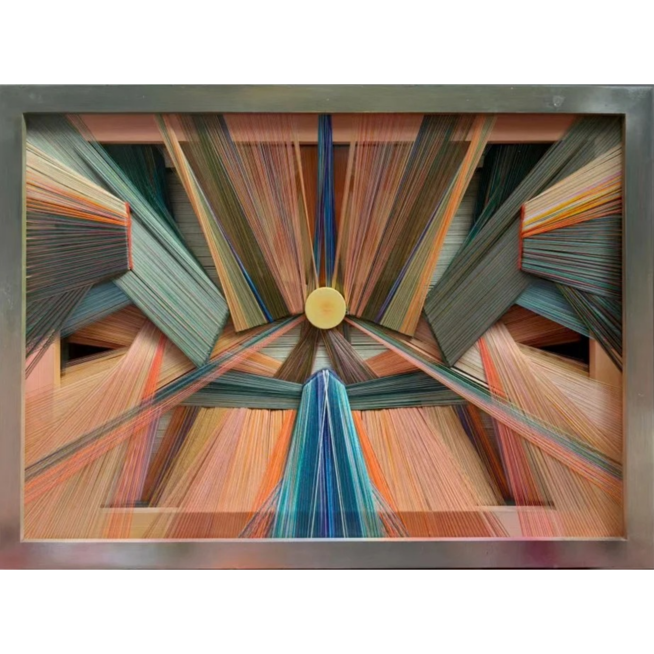  Nightfall Haze 
 Mixed fibre materials 
 54cm x 74cm (framed), 2025 