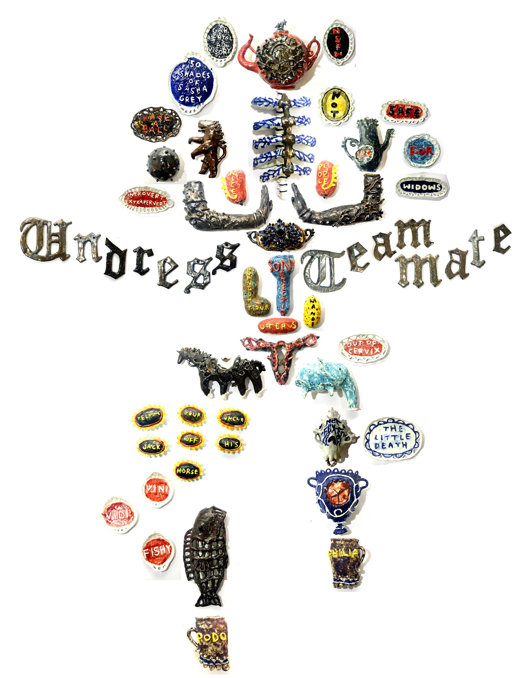  Argya Dhyaksa 
 Viktor van Doom 
 Glaze on soft paste porcelain 
 240 cm x 190 cm, 2016 