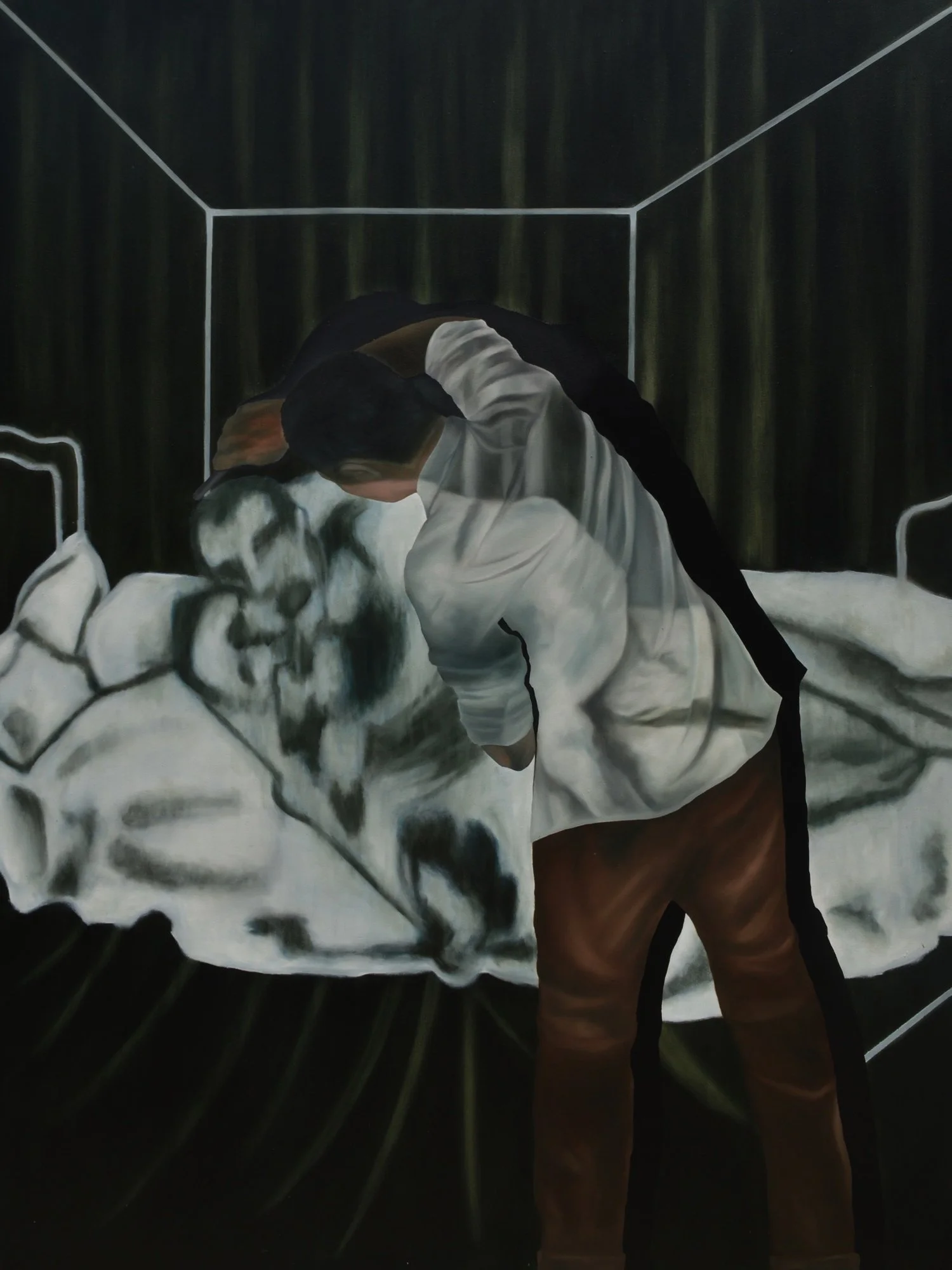  Theo Frids Hutabarat 
 The Fight 
 Oil on canvas 
 200 cm x 150 cm, 2015 