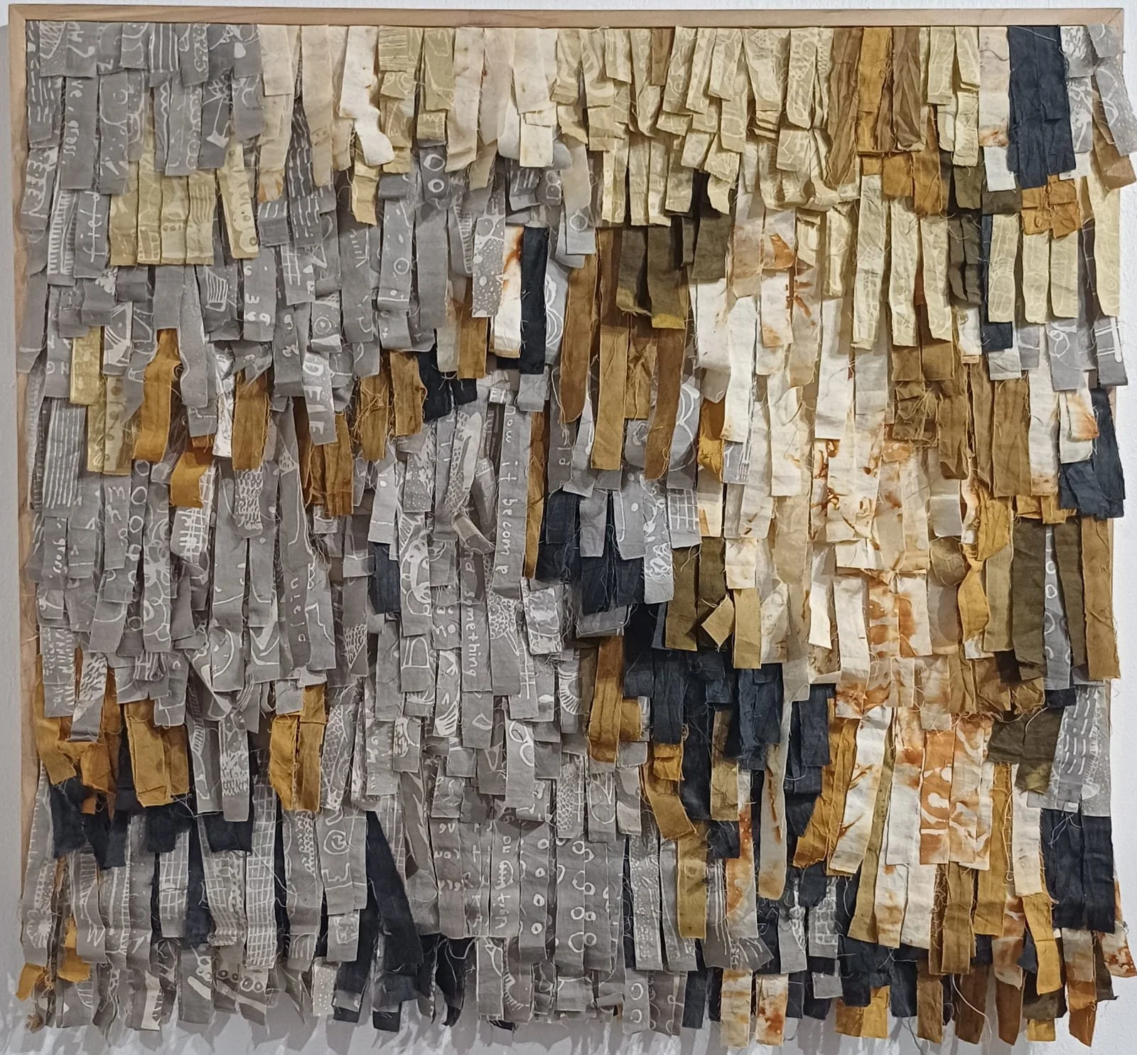  Osyadha Ramadhana 
 They Just Want to Play on the Ground 
 Wax resist natural dyeing on cotton fabric 
 70 cm x 90 cm, 2023 