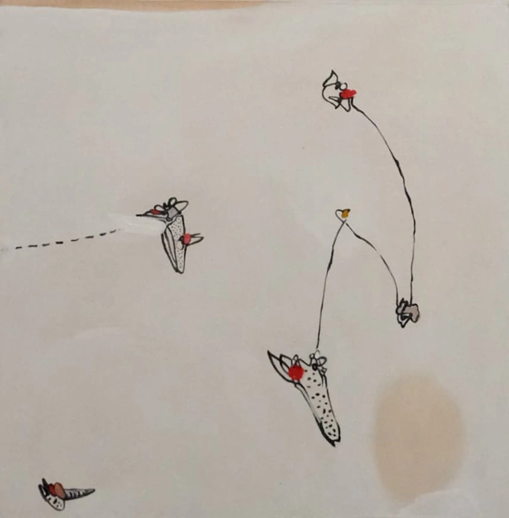  Budi Setyawan 
 Song Bird #1 
 acrylic on canvas 
 100 cm x 100 cm, 2022 