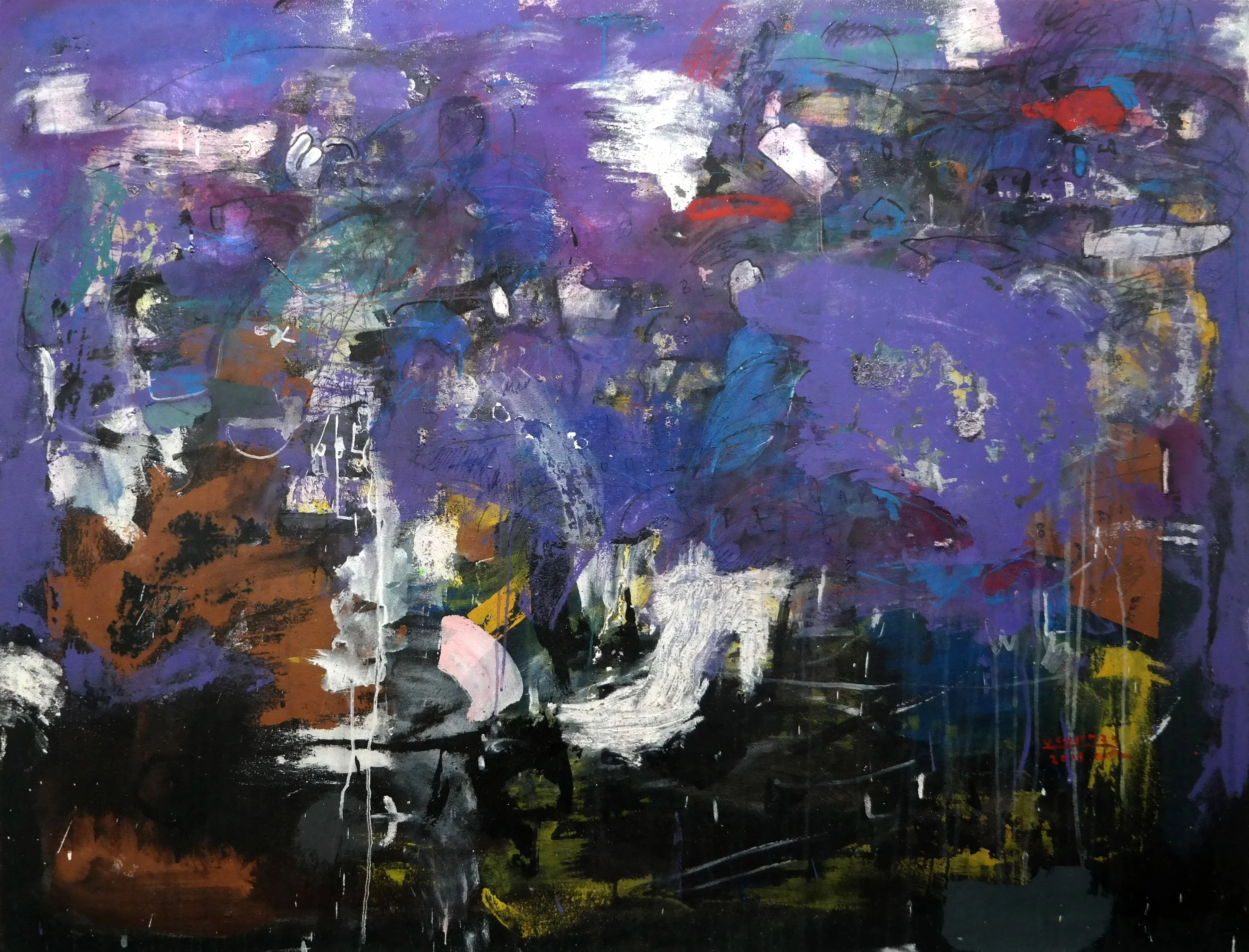 Uswarman 
 Untitled 
 Acrylic on canvas 
 145 cm x 110 cm, 2019 
