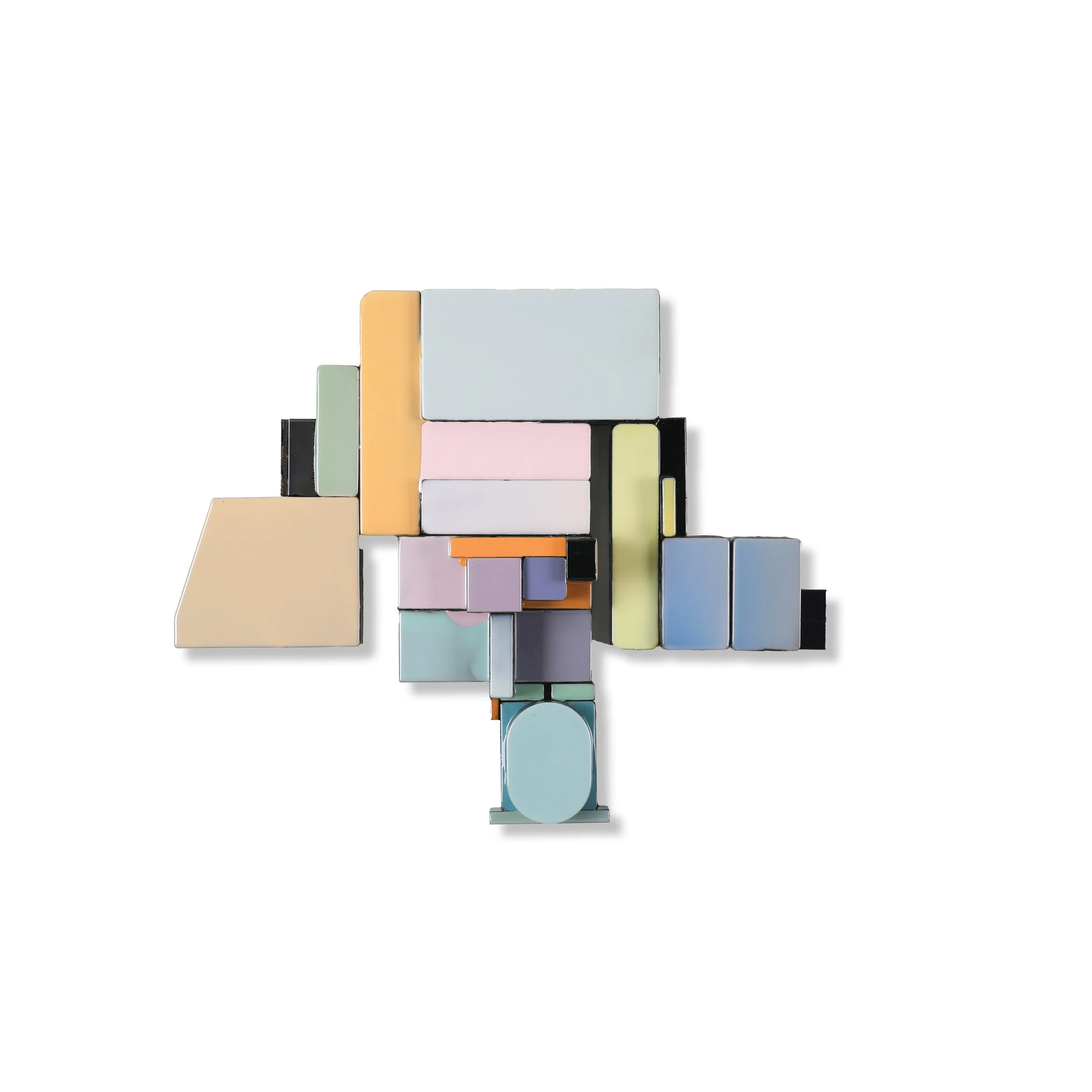  Jihyun Park 
 Thomson #175 
 Wood, steel, pigment and resin 
 54 x 45 cm, 2023 
