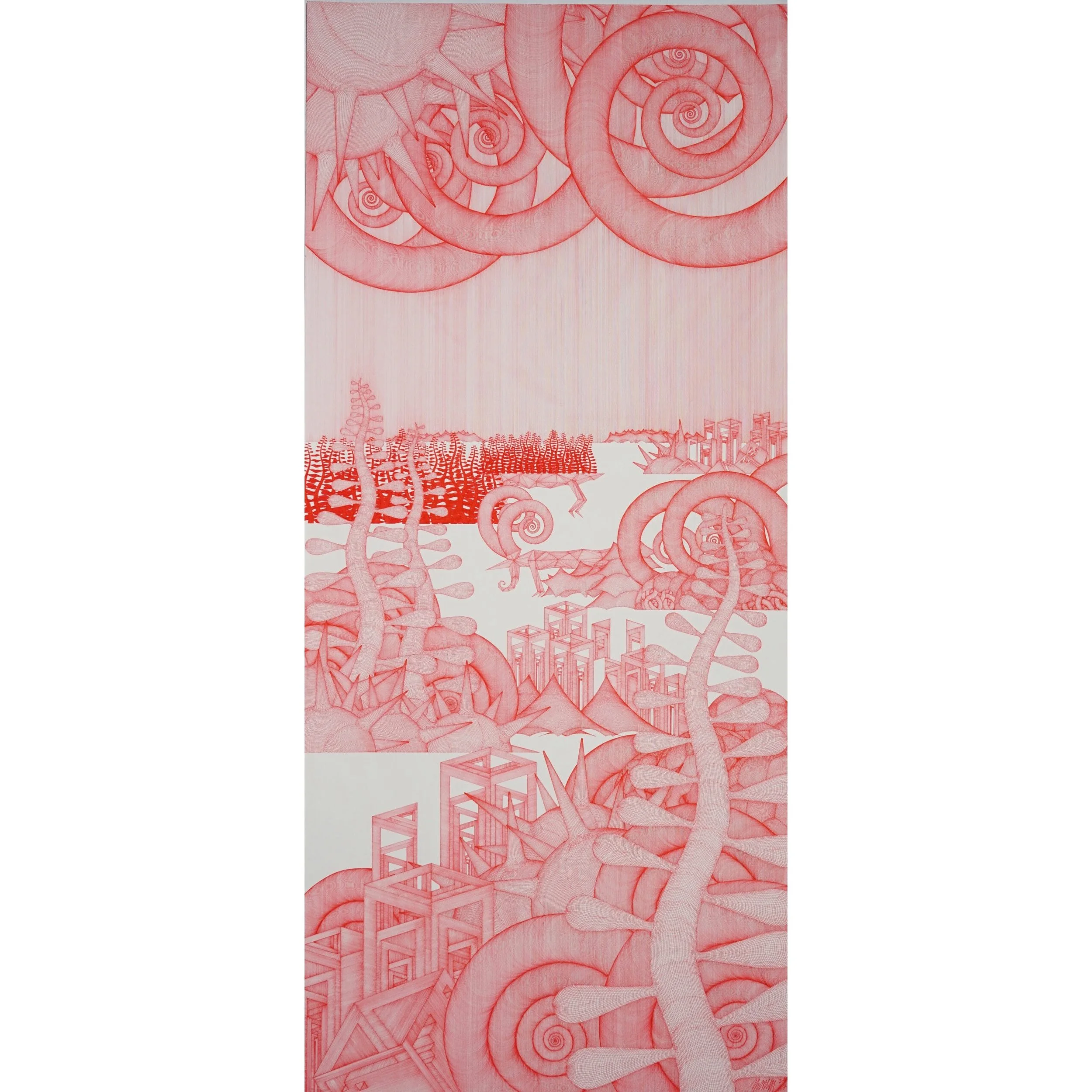  Journey to Nowhere #28 
 Pen on paper 
 56cm x 125cm, 2017 
