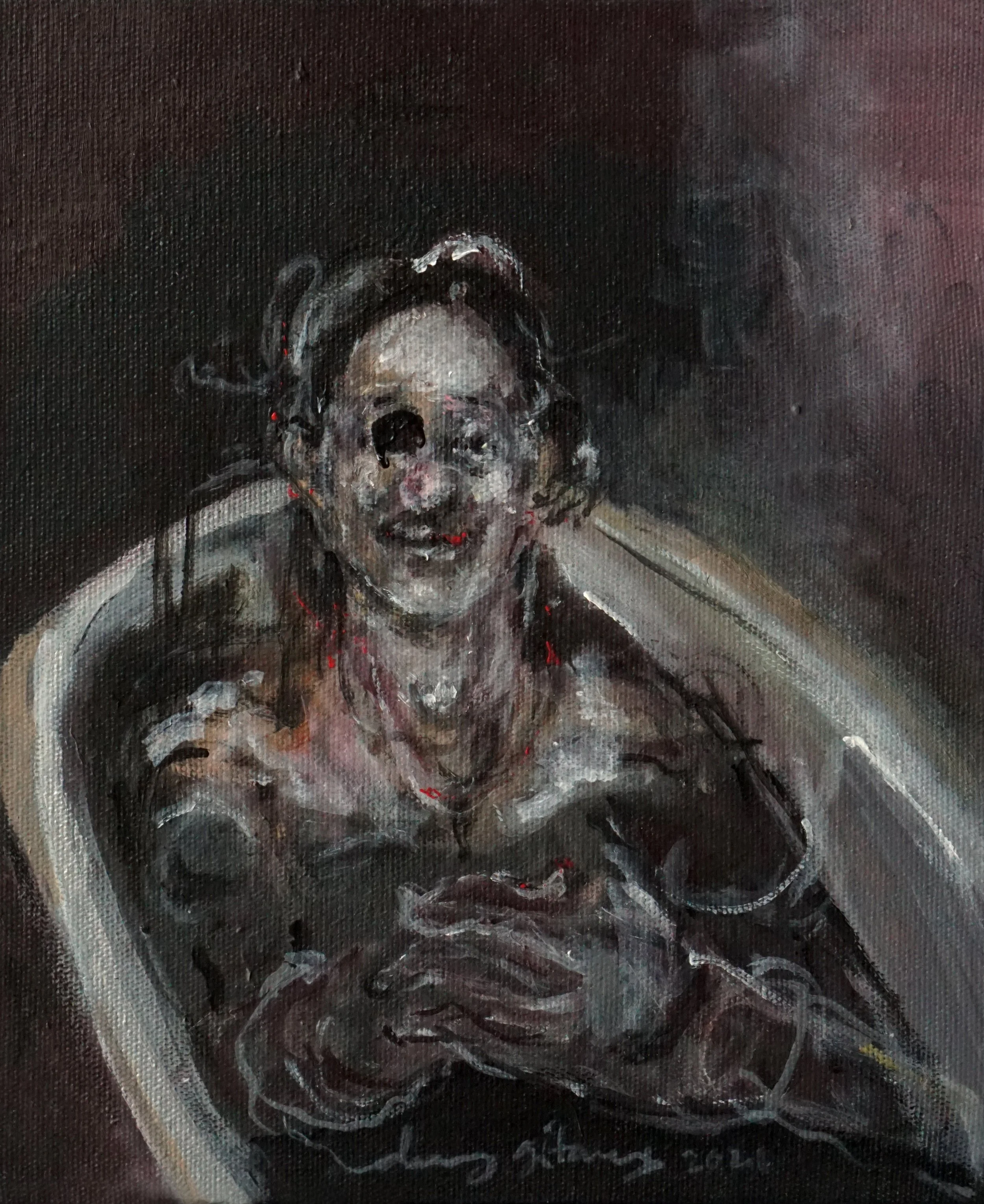  Healthy 
 Acrylic on canvas 
 30 cm x 25 cm, 2021 