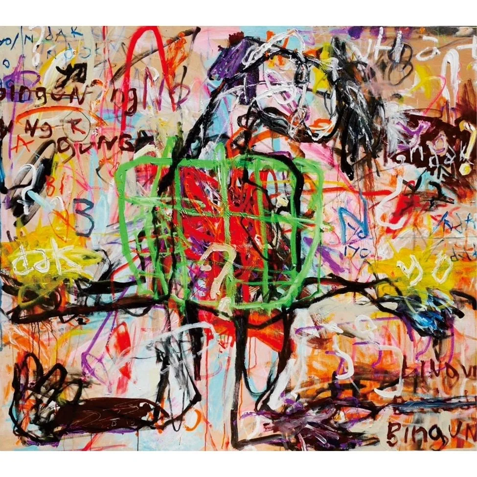  Life Has Many Options 
 Acrylic and oil on canvas 
 Dimensions unavailable, 2019 