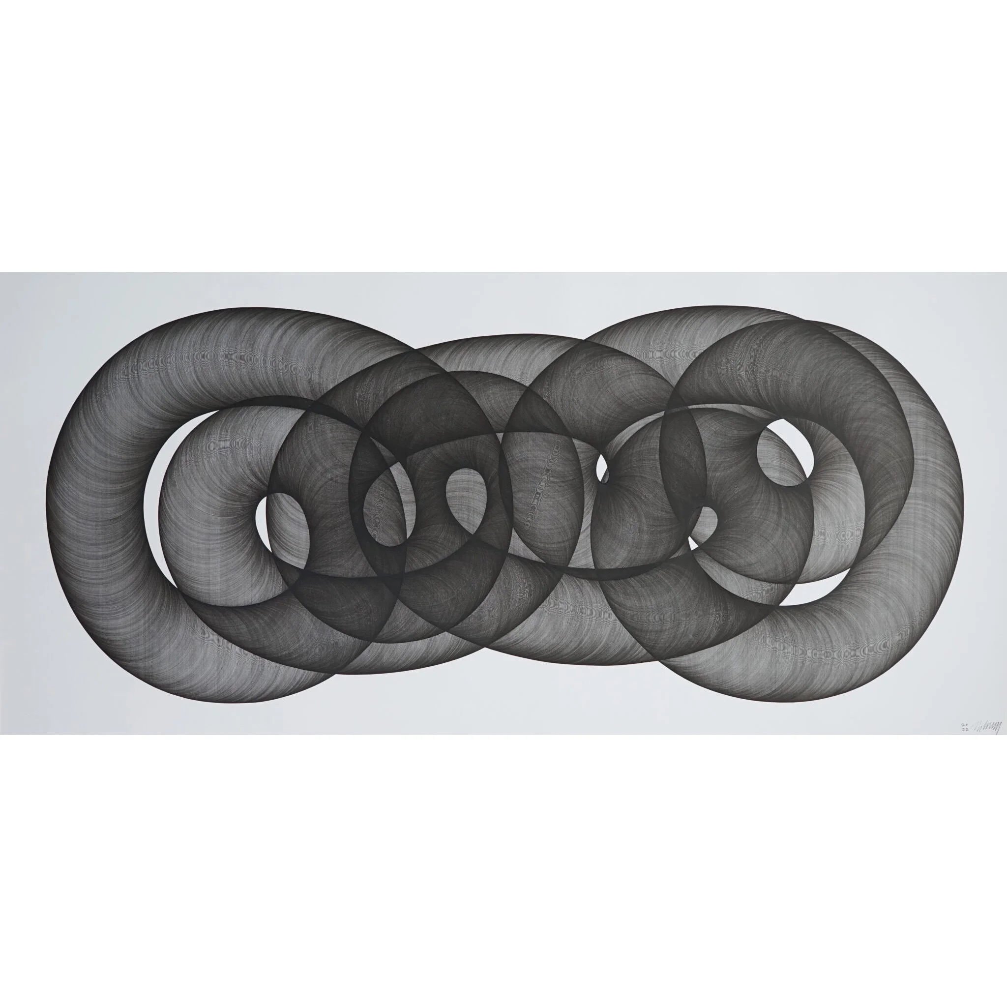  Universe #100 
 Pen on paper 
 70cm x 152cm, 2020 