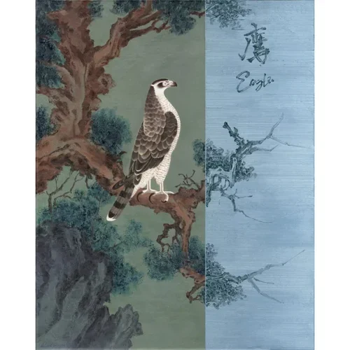  He Sen 
 Calm and Content Eagle 
 Oil on canvas 
 120 x 150 cm, 2020 