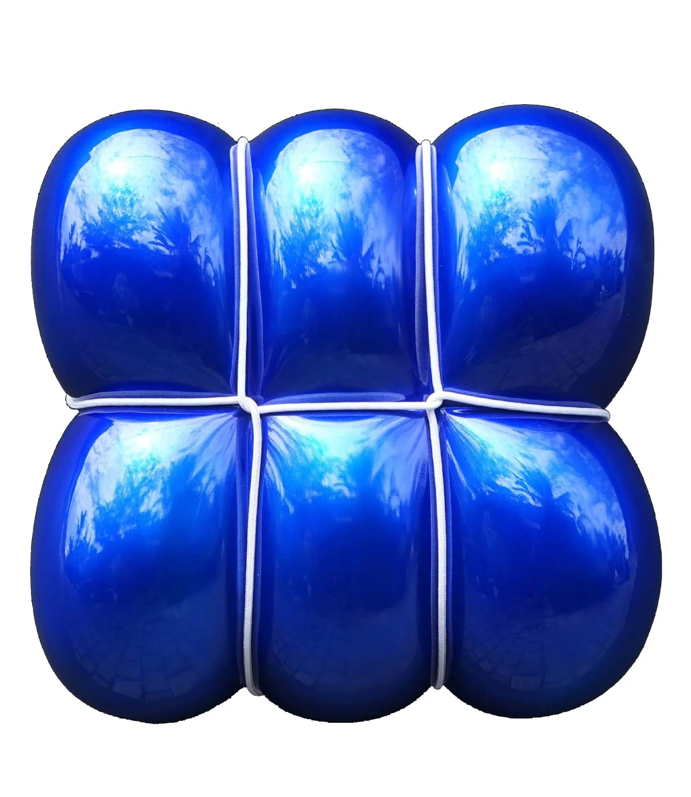  Napas Biru #2 
 Resin, car paint, string 
 53 x 53 x 17 cm, 2023 