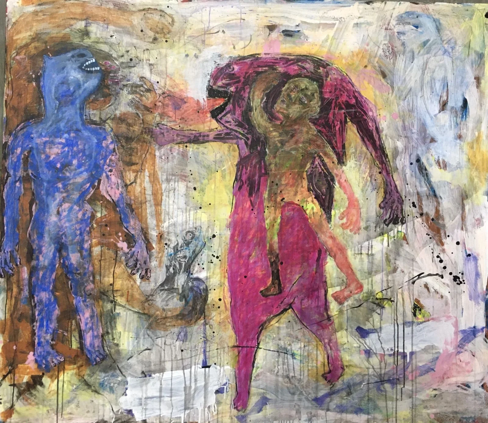  Uswarman 
 Mutan 
 acrylic on canvas 
 140 cm x 160 cm, 2022 