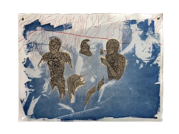  The Ground of Fire #2 
 Sterilized Volcanic Ash from the 2019 eruption of Mount Tangkuban Perahu, Marker, and Cyanotype on Hahnemühle Paper 
 30 cm x 40 cm, 2026 