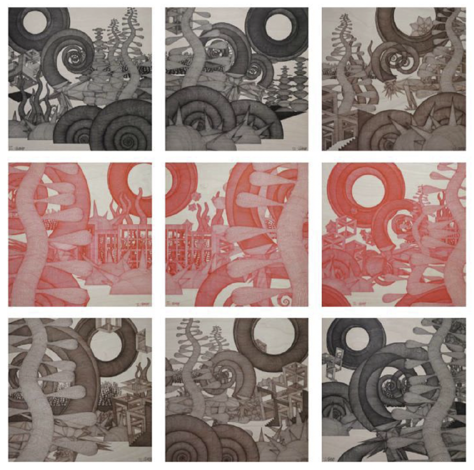 Midsummer Days Dream_Pen on Birchwood Panel_40x40 cm_2023.png