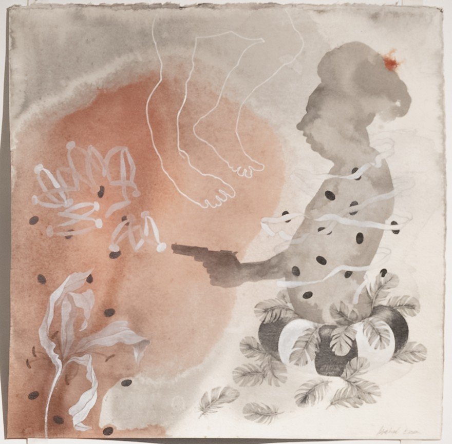  
Journey of Metaphors Series#6
 
 Mixed media drawing - conte, watercolour, ink, charcoal on paper
 
 52 cm X 52 cm
 