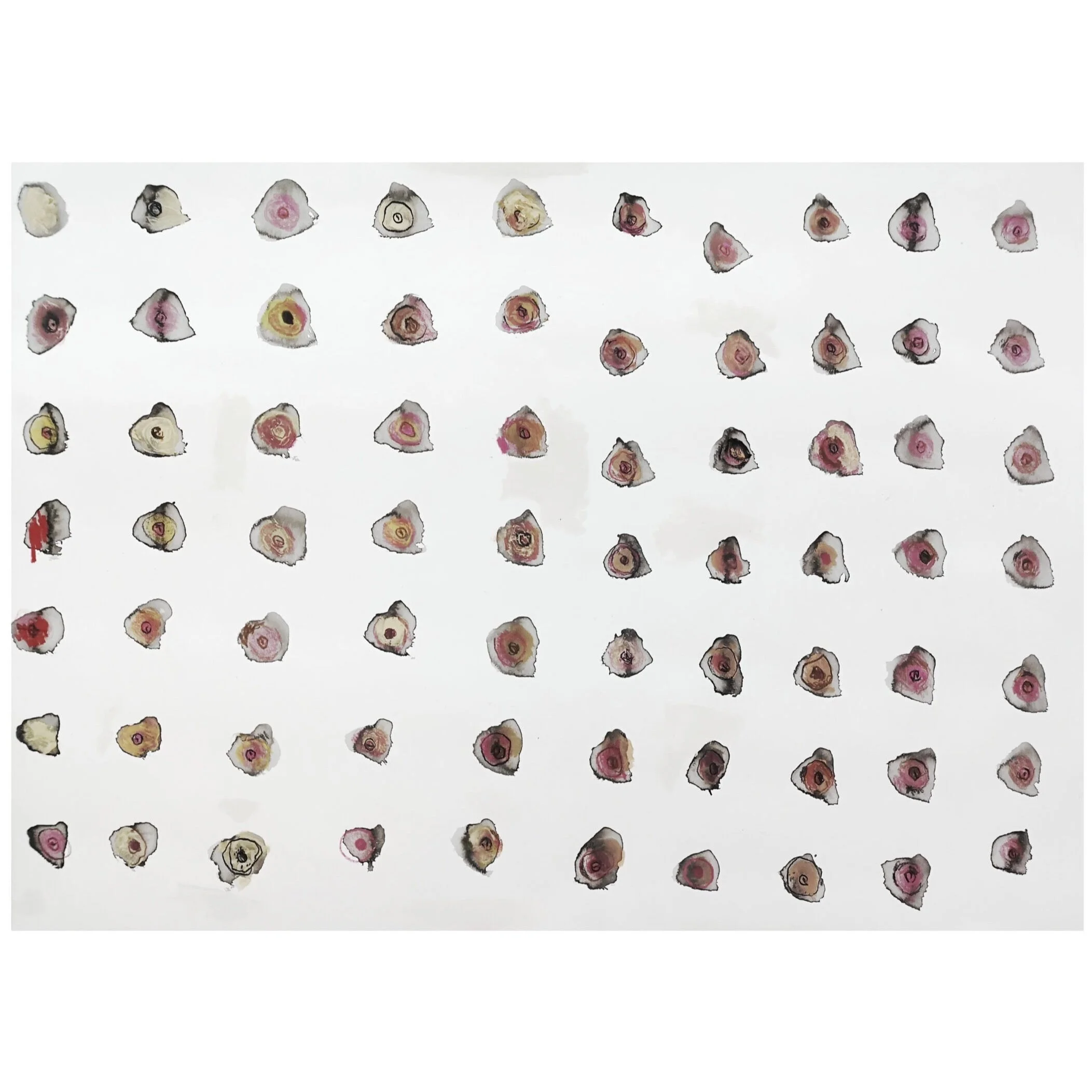  Nipple Buffet 
 Watercolour and coloured pencil on paper 
 70 x 90 cm, 2019 