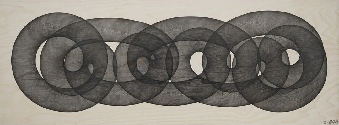  Universe 8240316-167 
 Pen on birchwood panel 
 2024 