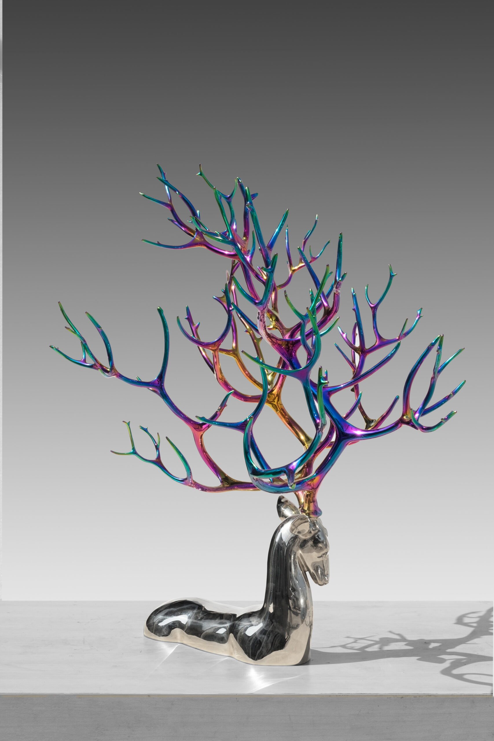  Rebirth – Deer 2 
 Stainless steel 
 57 x 62 x 57 cm, 2018 