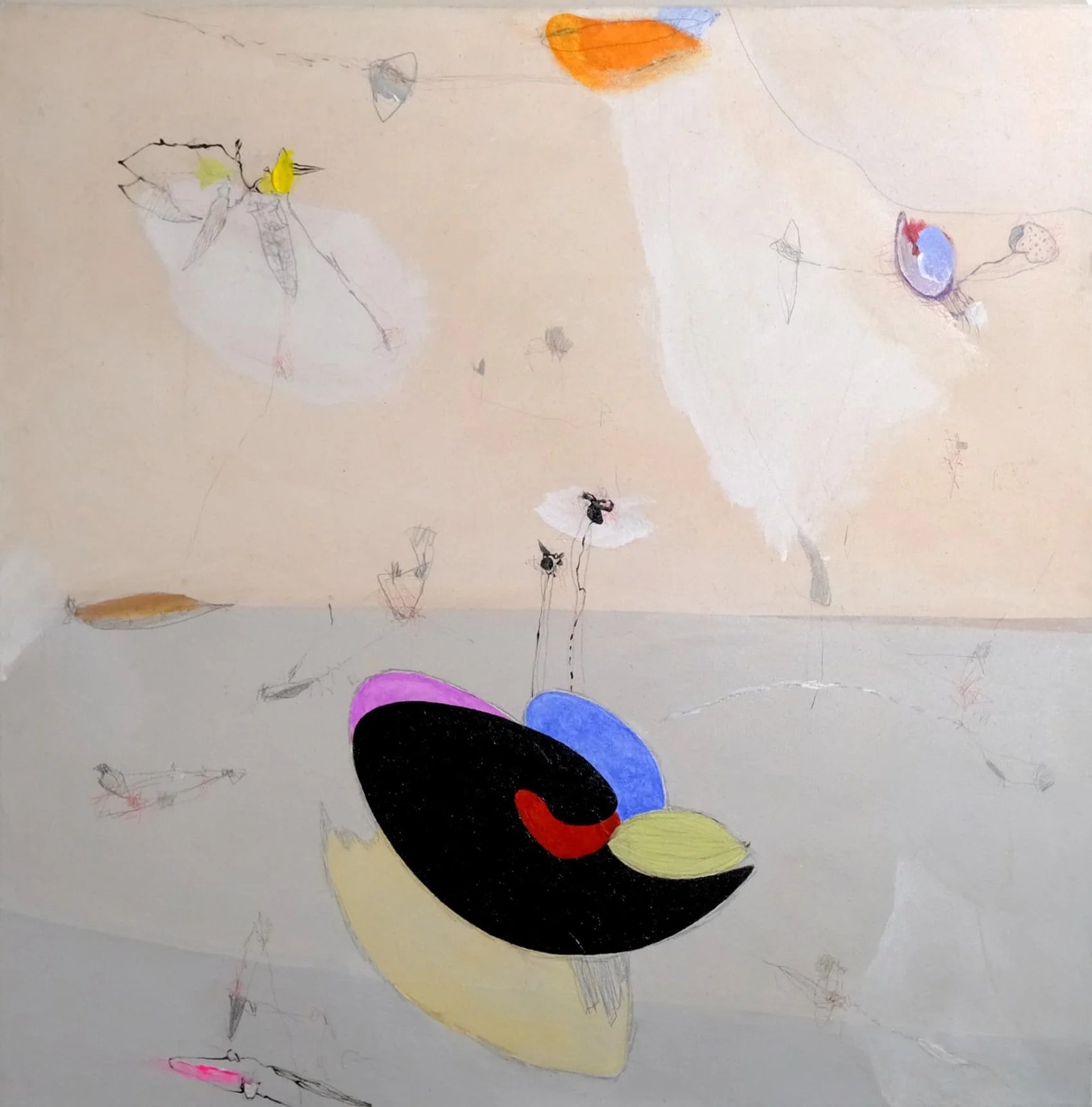  Budi Setyawan 
 B #7 
 acrylic on canvas 
 100 cm x 100 cm, 2022 