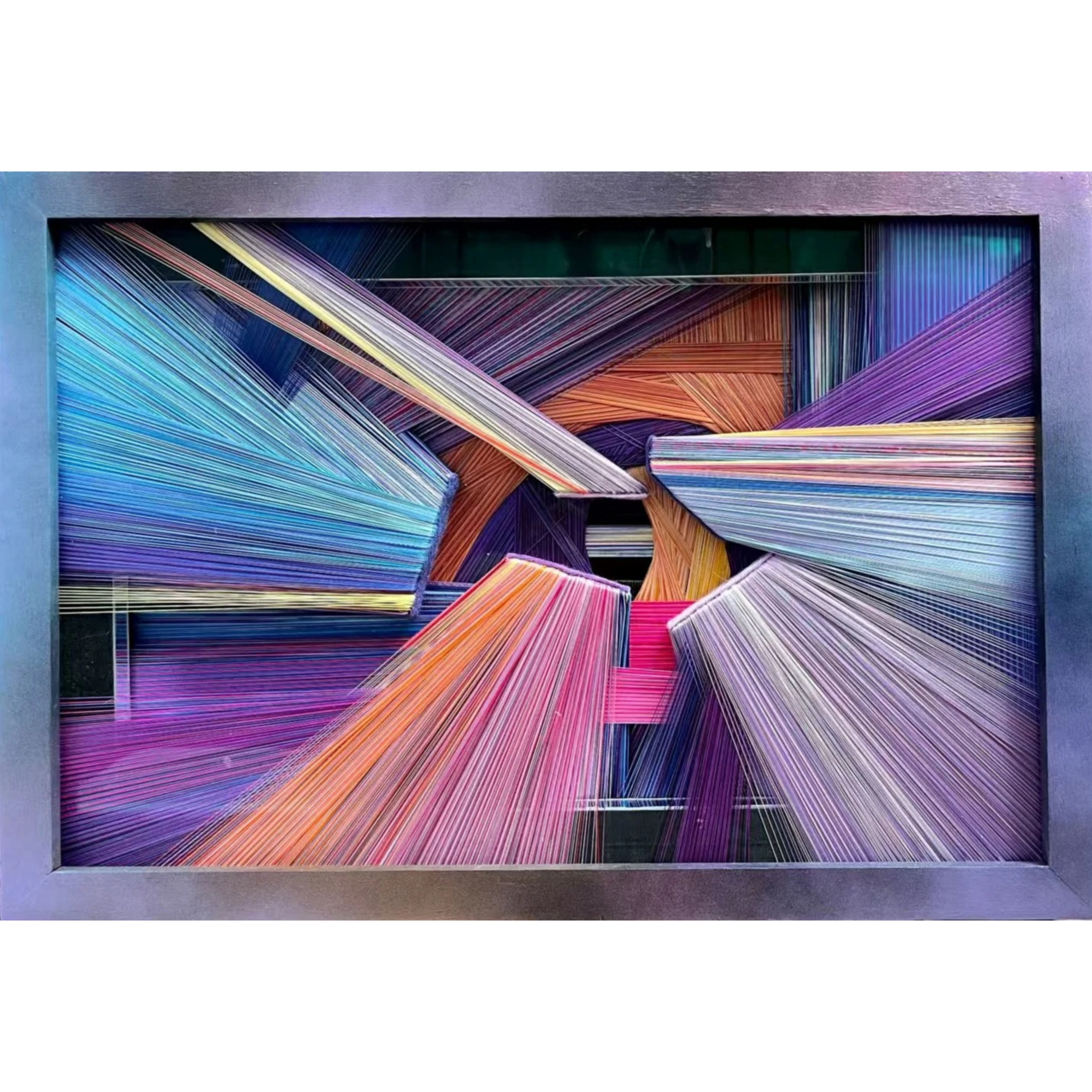  The Cosmic Maw 
 Mixed fibre materials 
 44cm x 64cm (framed), 2025 