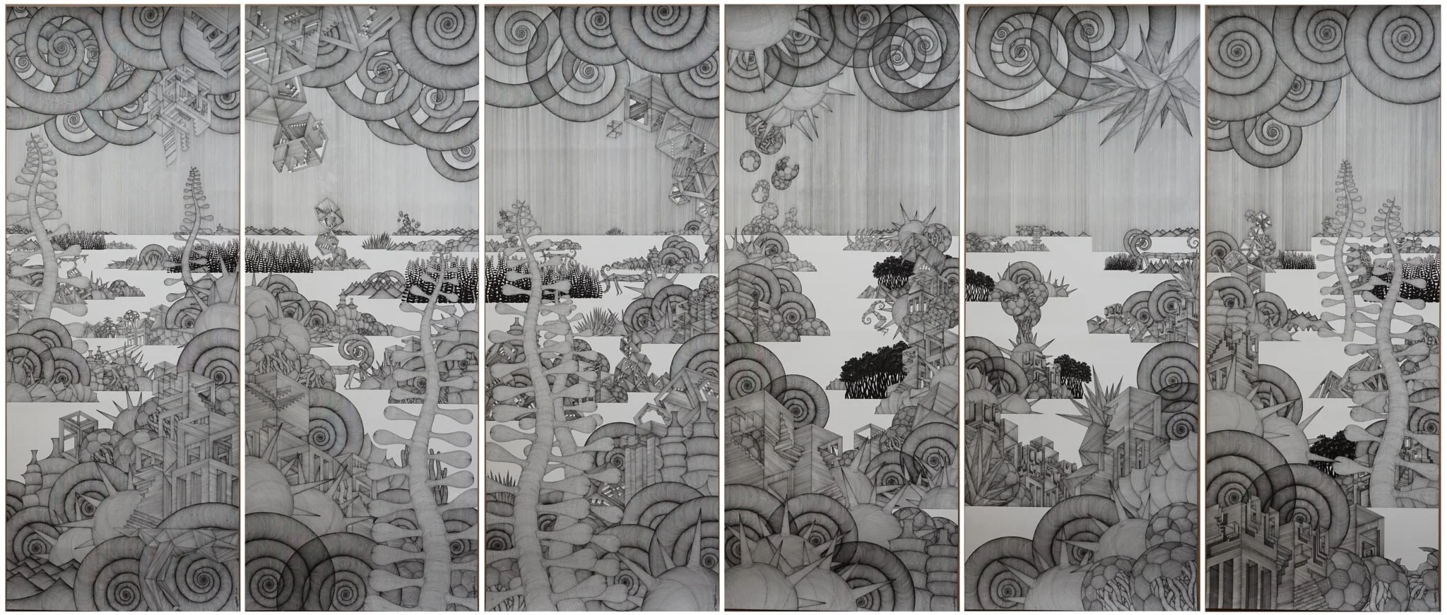  Cheolyu Kim 
 Journey to Nowhere #24 
 Pen on paper 
 2015 
