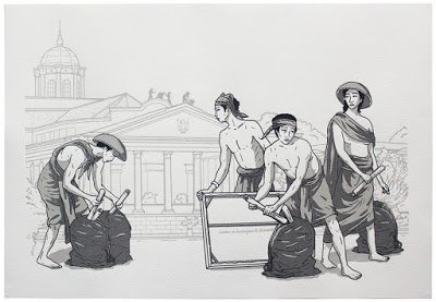  Prihatmoko Moki 
 Soekarno Kehilangan Lukisan #1 
 Silkscreen on arches paper 
 76 cm x 52 cm, 2016 