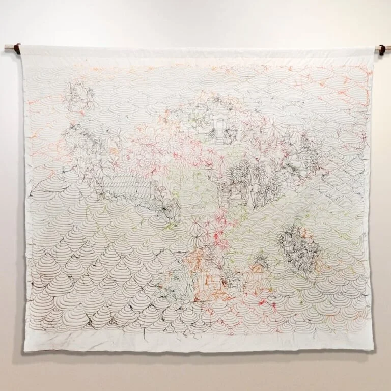  Universe 
 Handstitched, stuffed canvas 
 195 x 252 cm, 2021 