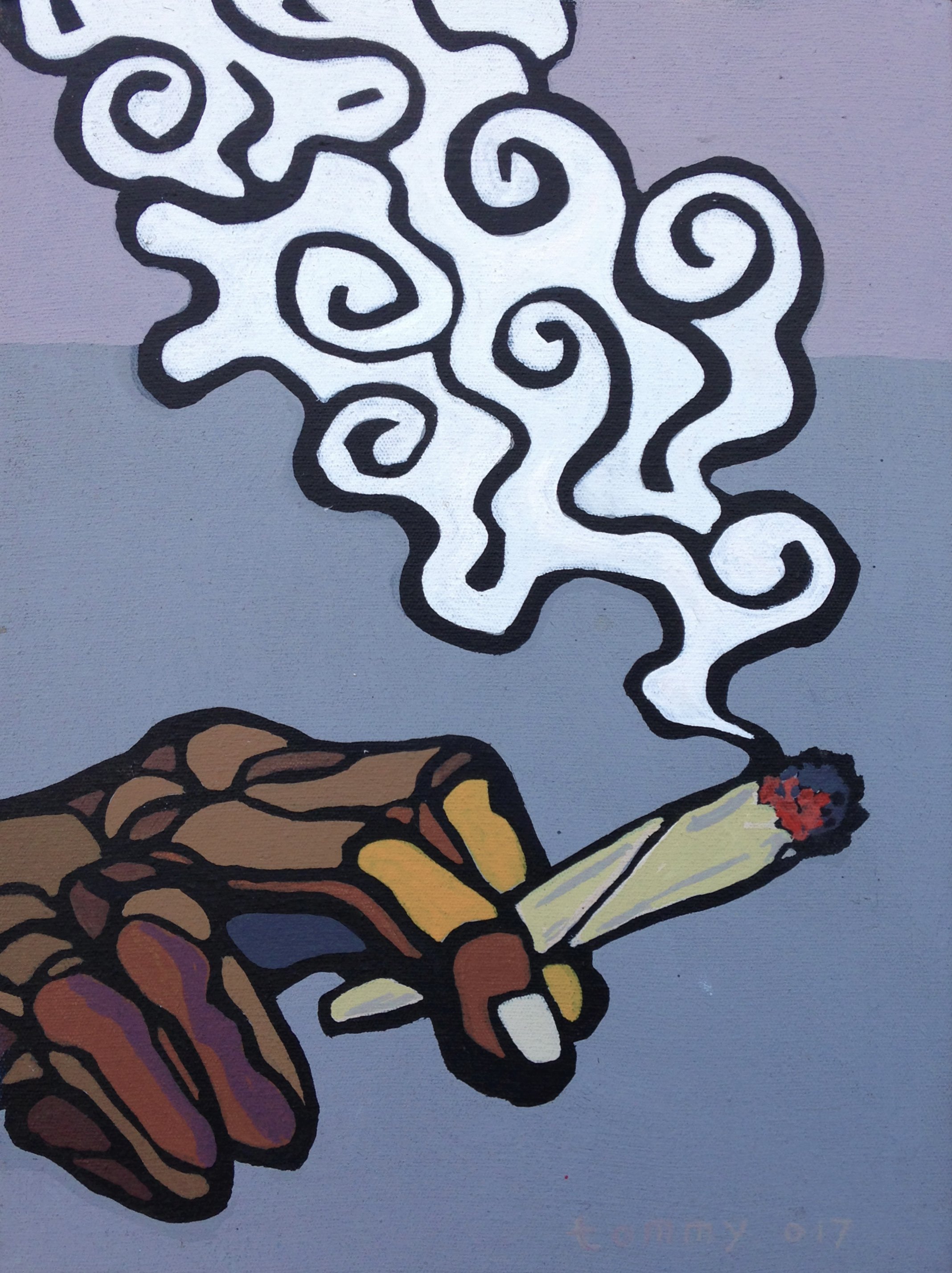  Time to Burn 
 Acrylic on canvas 
 20 cm x 30 cm, 2017 
