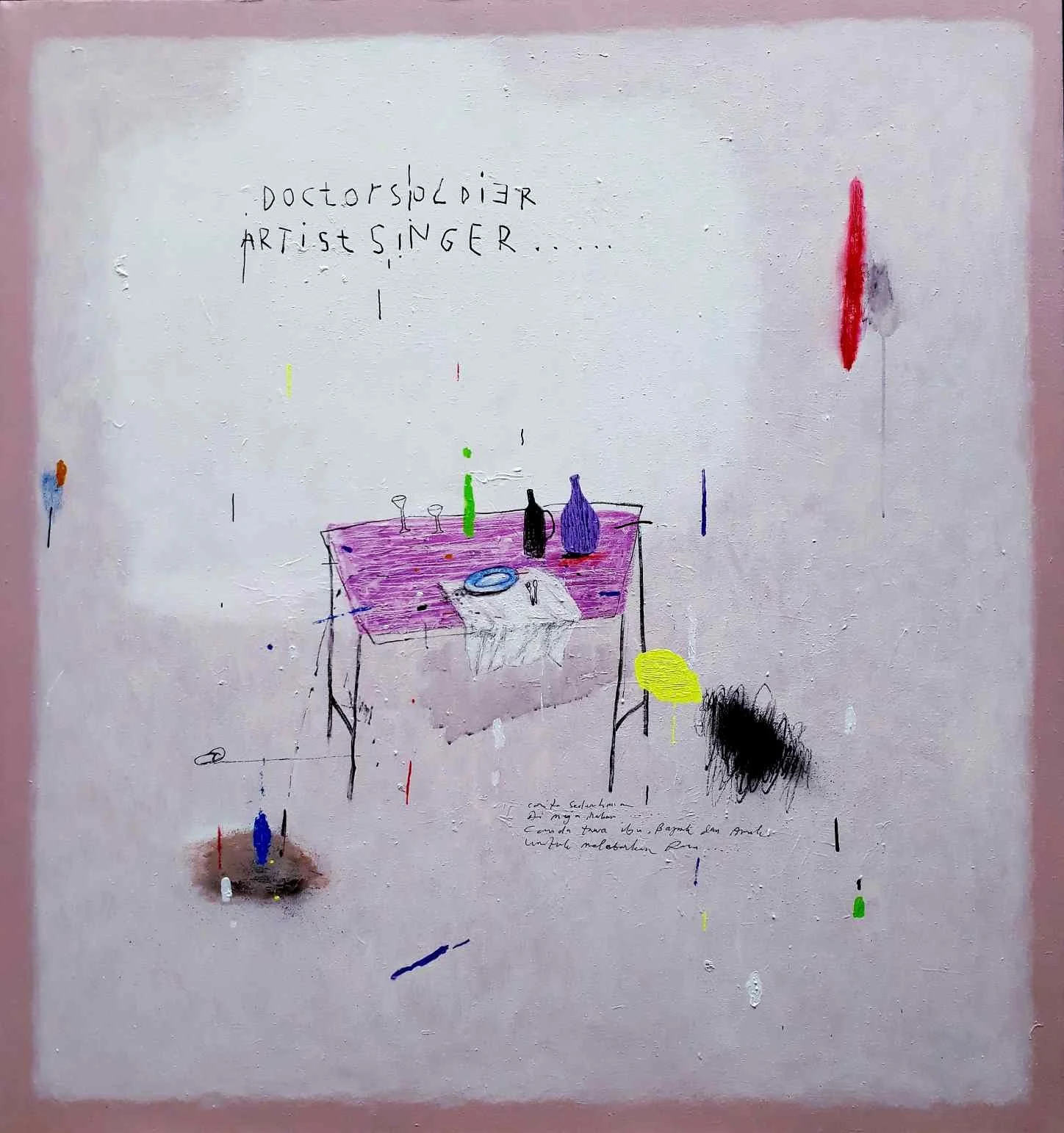  Moment Series #2 
 Spray paint, marker, acrylic on canvas 
 2023 