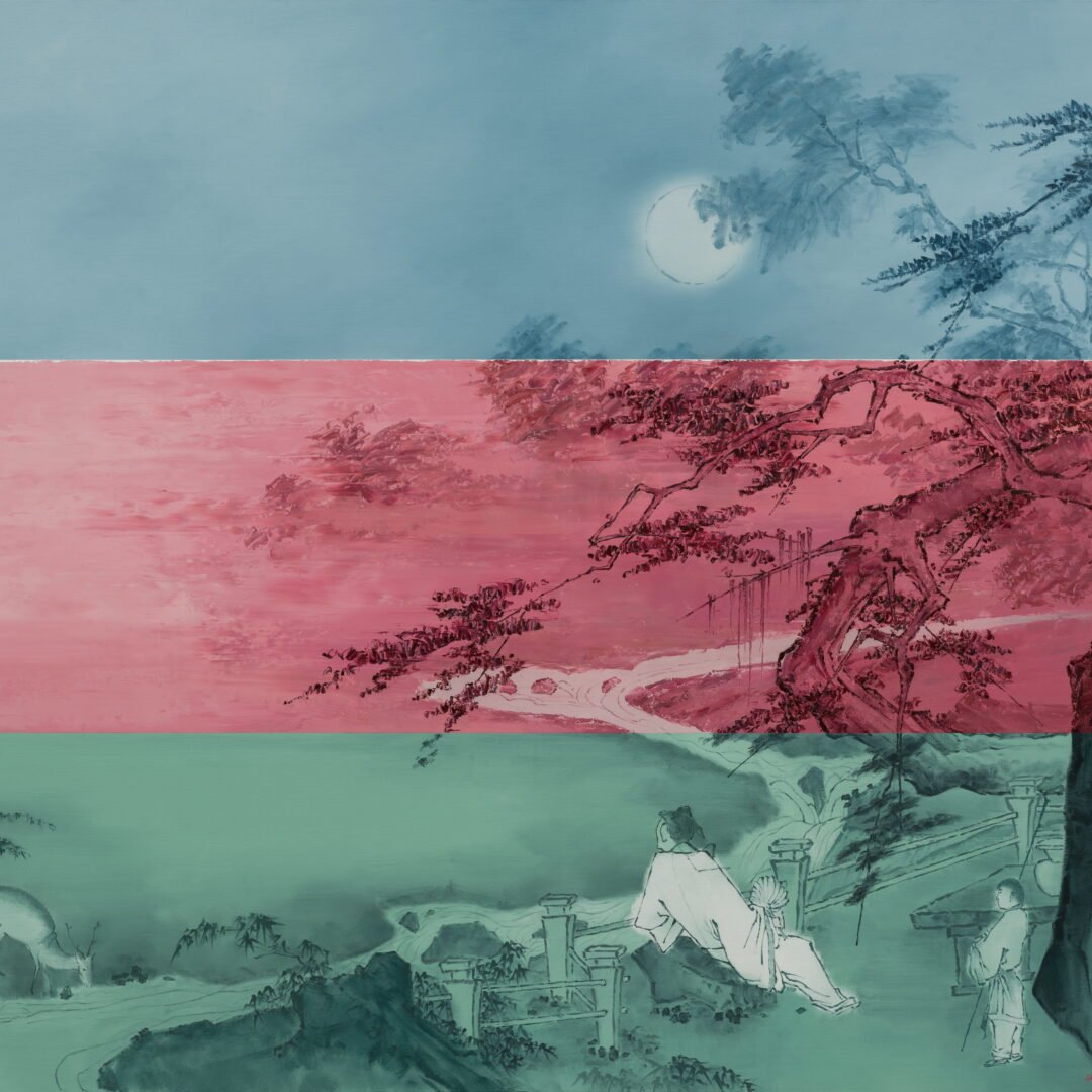  Deer Under Pine Trees 
 Oil on canvas 
 250 x 200 cm, 2019 