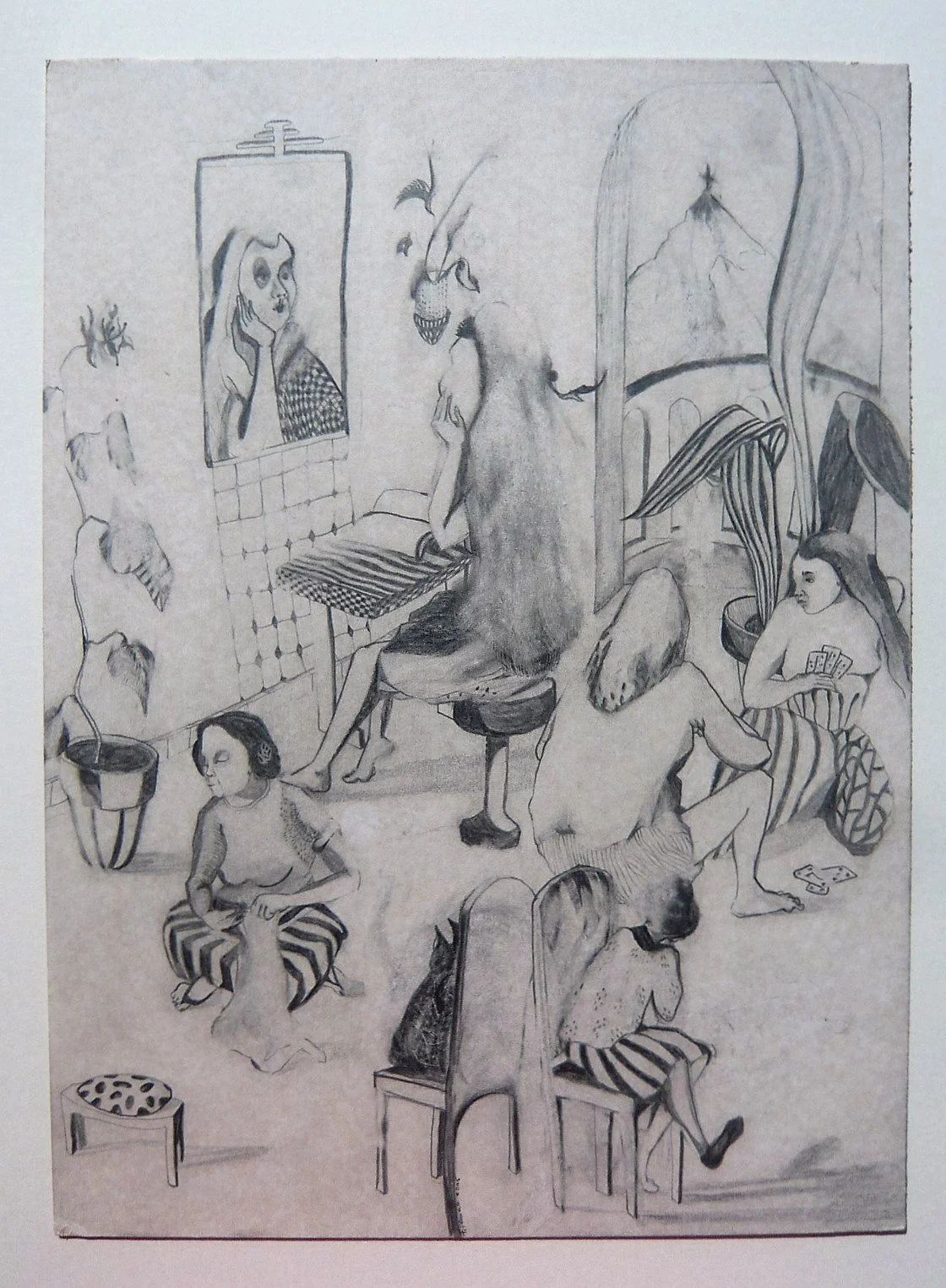  Franziska Fennert 
 Inner Peace 
 Pencil on passpartout paper 
 50 cm x 46 cm, 2005 