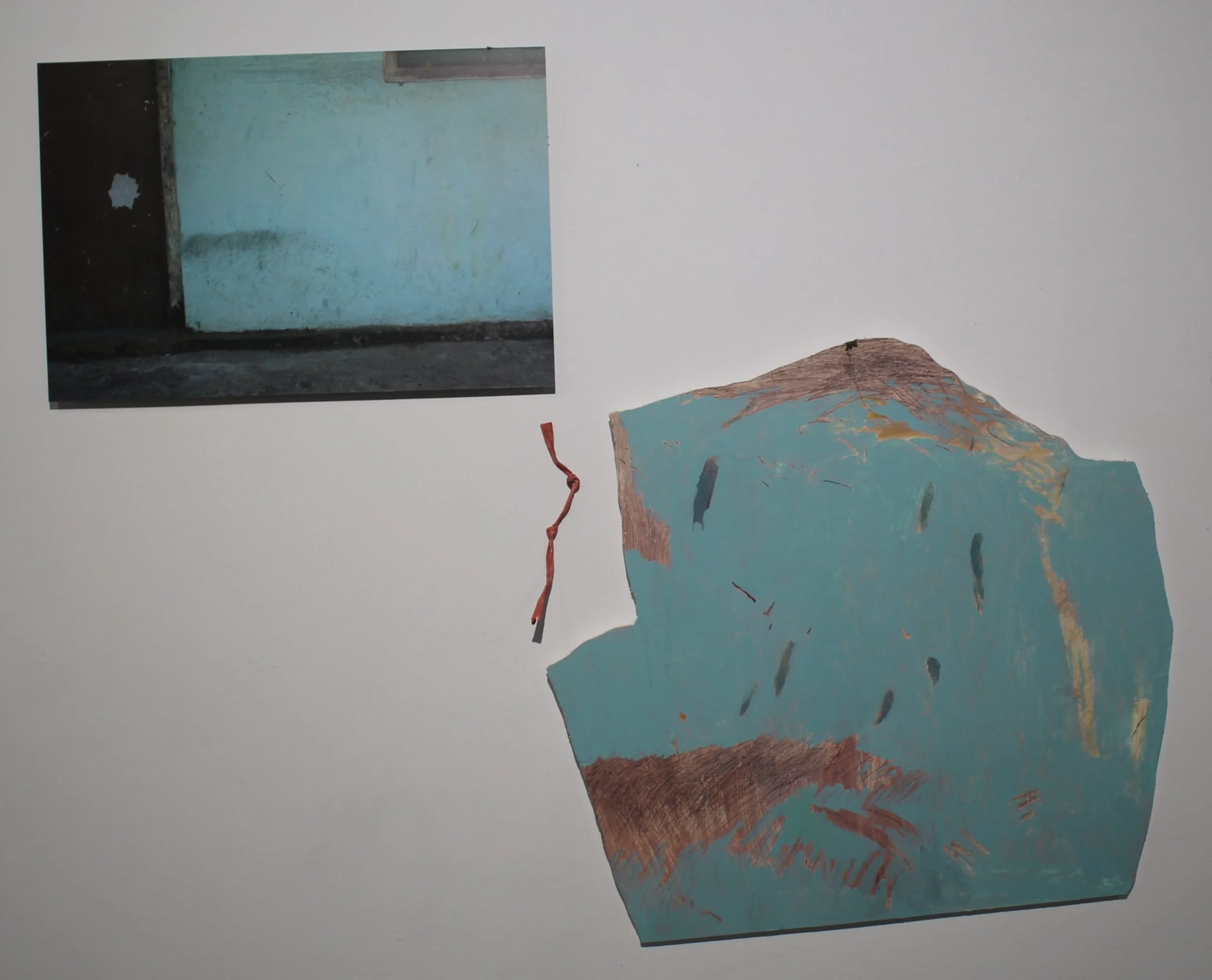  Souvenirs From Central Java 
 Pigment print on archival paper on aluminium | Acrylic and pencil on plywood 
 42 cm x 63 cm | 73 cm x 79 cm, 2018 