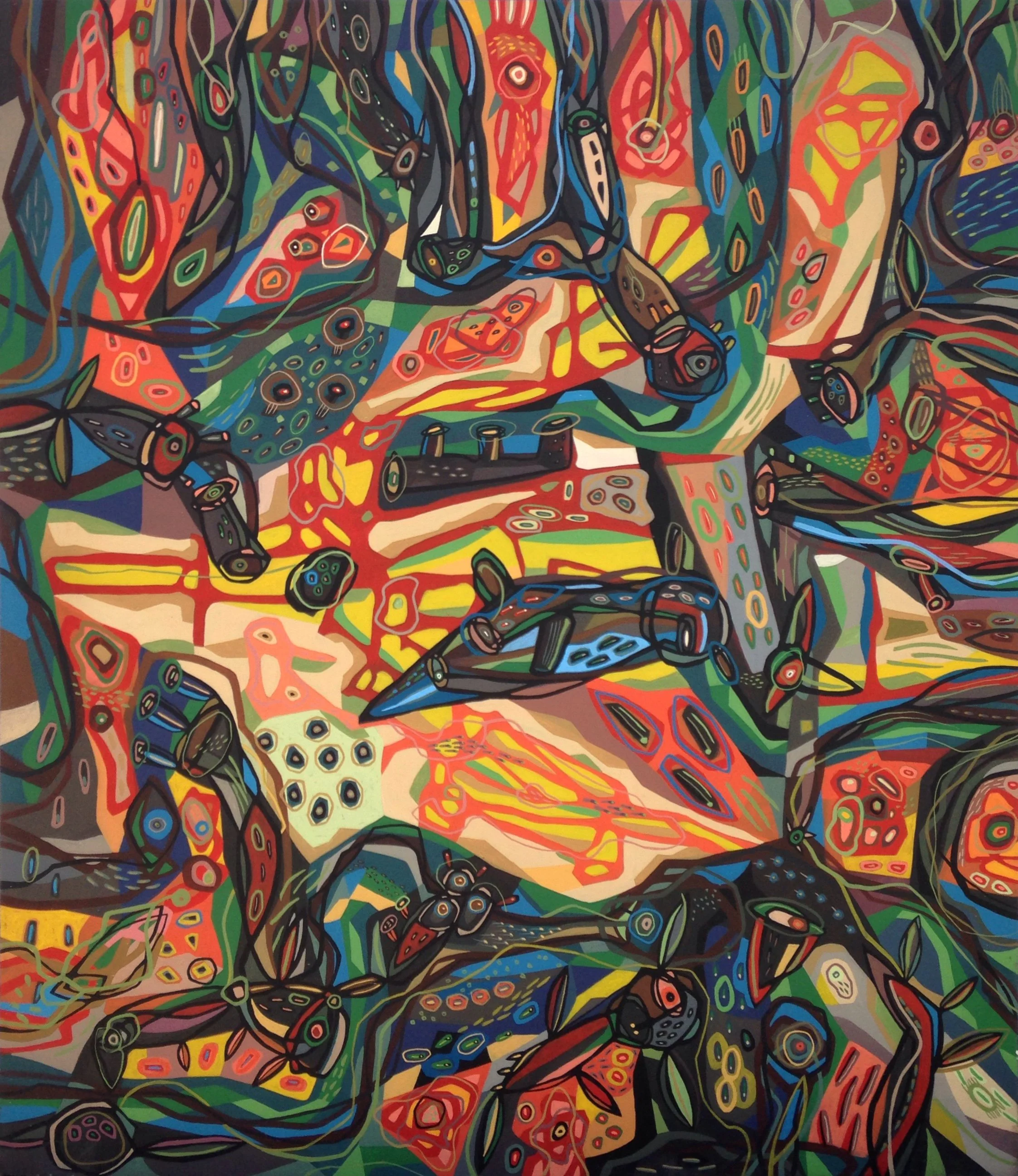  Aesthetic of Plant 
 Acrylic on canvas 
 130 cm x 150 cm, 2011 