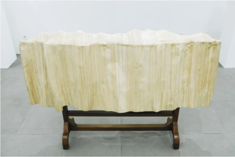  An Island Shrouded - Java Island Series 
 Bamboo, Resin, and Teak Wood 
 2023 