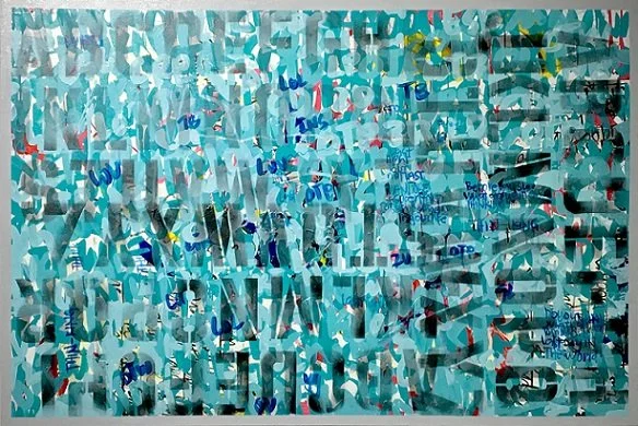  In Mind State 
 Acrylic, solid marker and spray paint on canvas 
 100 cm x 150 cm, 2018 