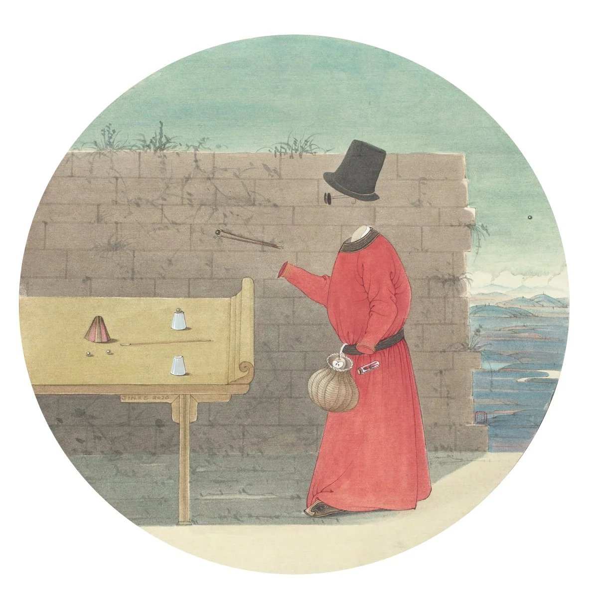  Prediction of Hieronymus Bosch 
 Digital Print on Paper 
 45 cm (diameter), 2018 