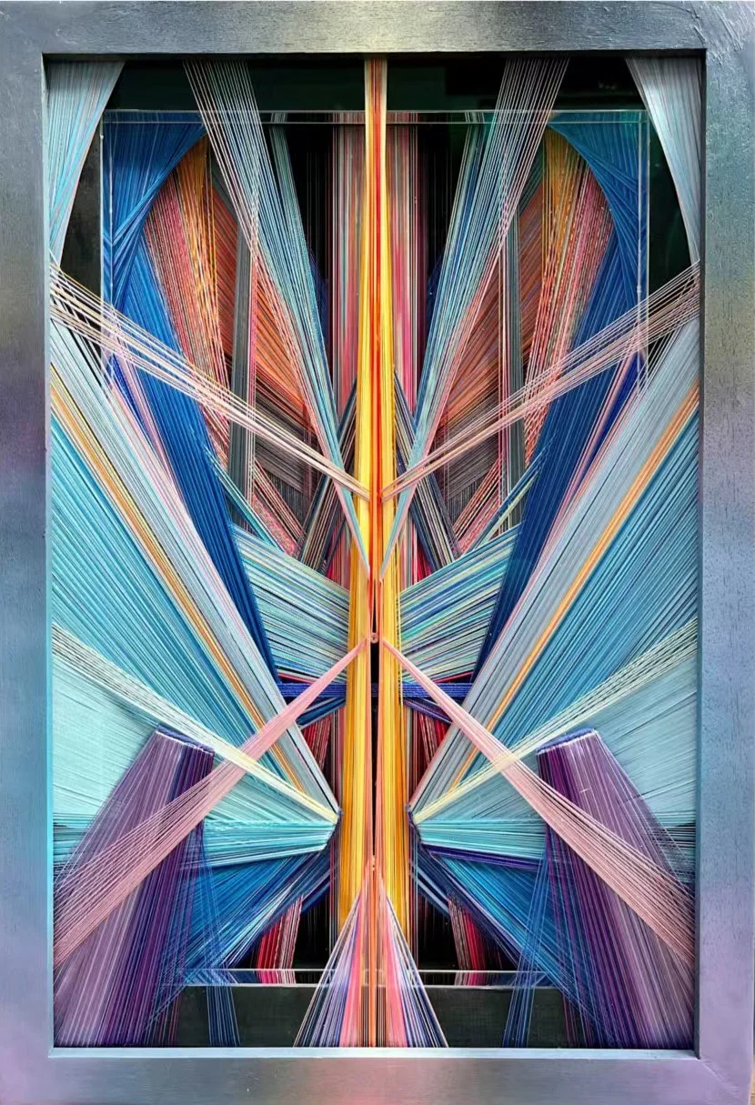  Eternal 
 Mixed fibre materials 
 64cm x 44cm (framed), 2025 