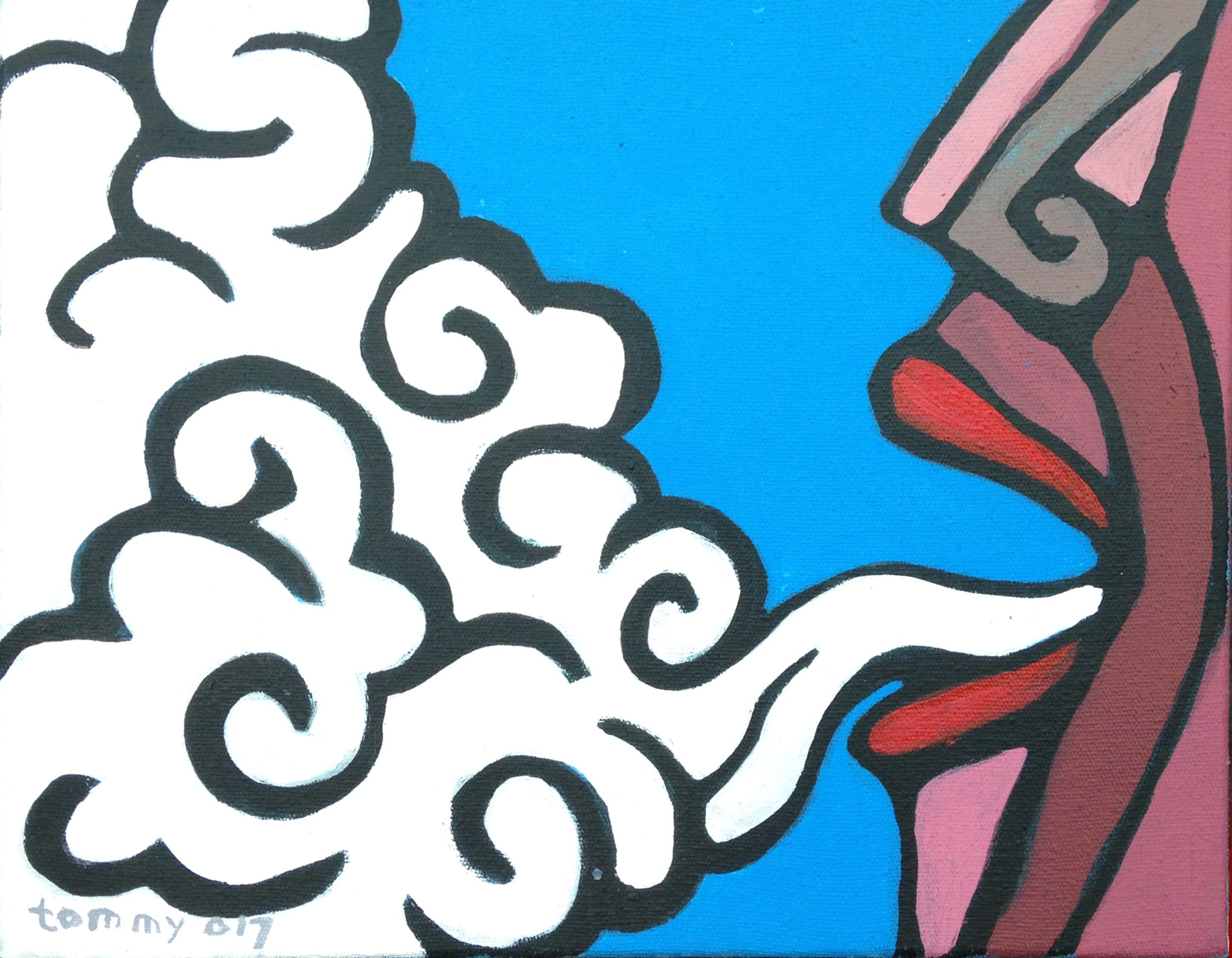  Menikmati Kebahagiaan 
 Acrylic on canvas 
 25 cm x 20 cm, 2017 