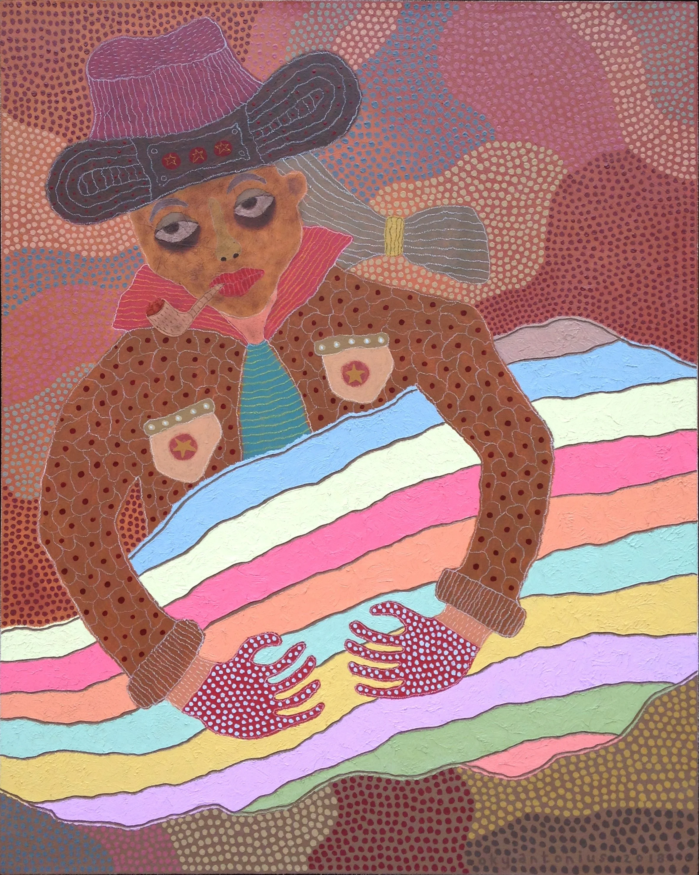  Oky Antonius 
 Stay Confident 
 Acrylic on canvas 
 100 cm x 80 cm, 2018 