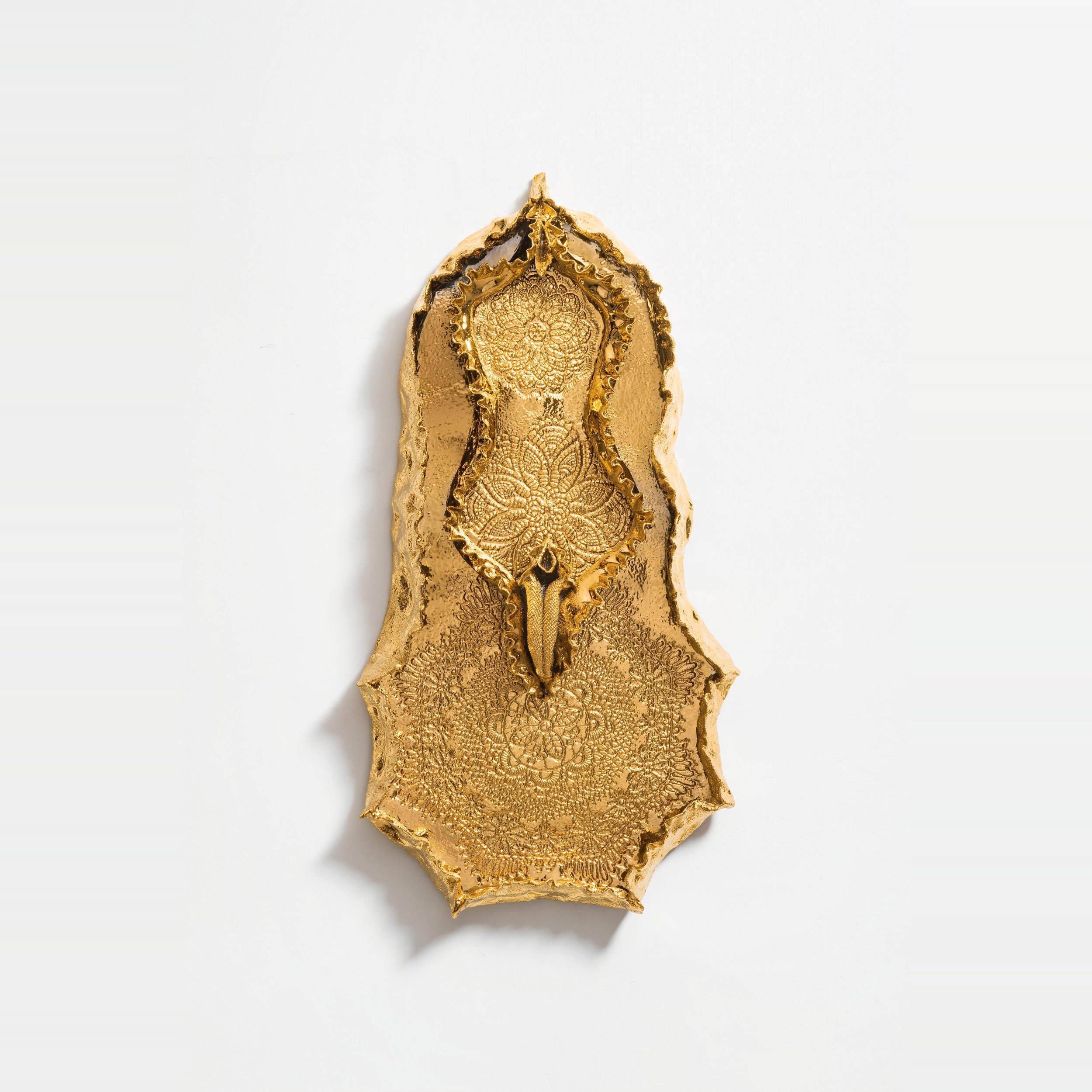 Our God is Great #2025232 
 ceramic with gold chroming 
 57.5 x 29.5 x 8.8cm, 2025 