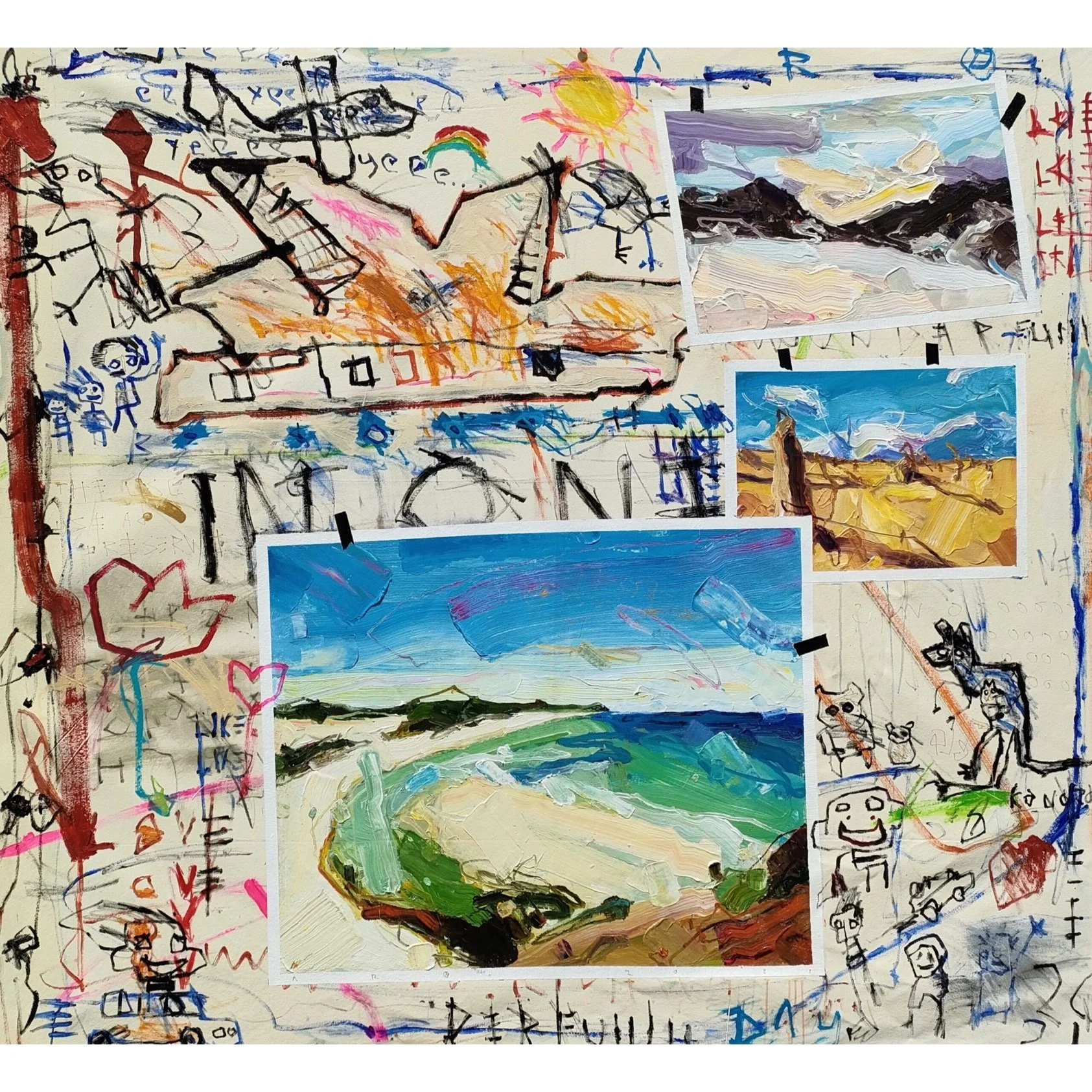  Holiday 
 Acrylic on canvas 
 195 x 178 cm, 2021 