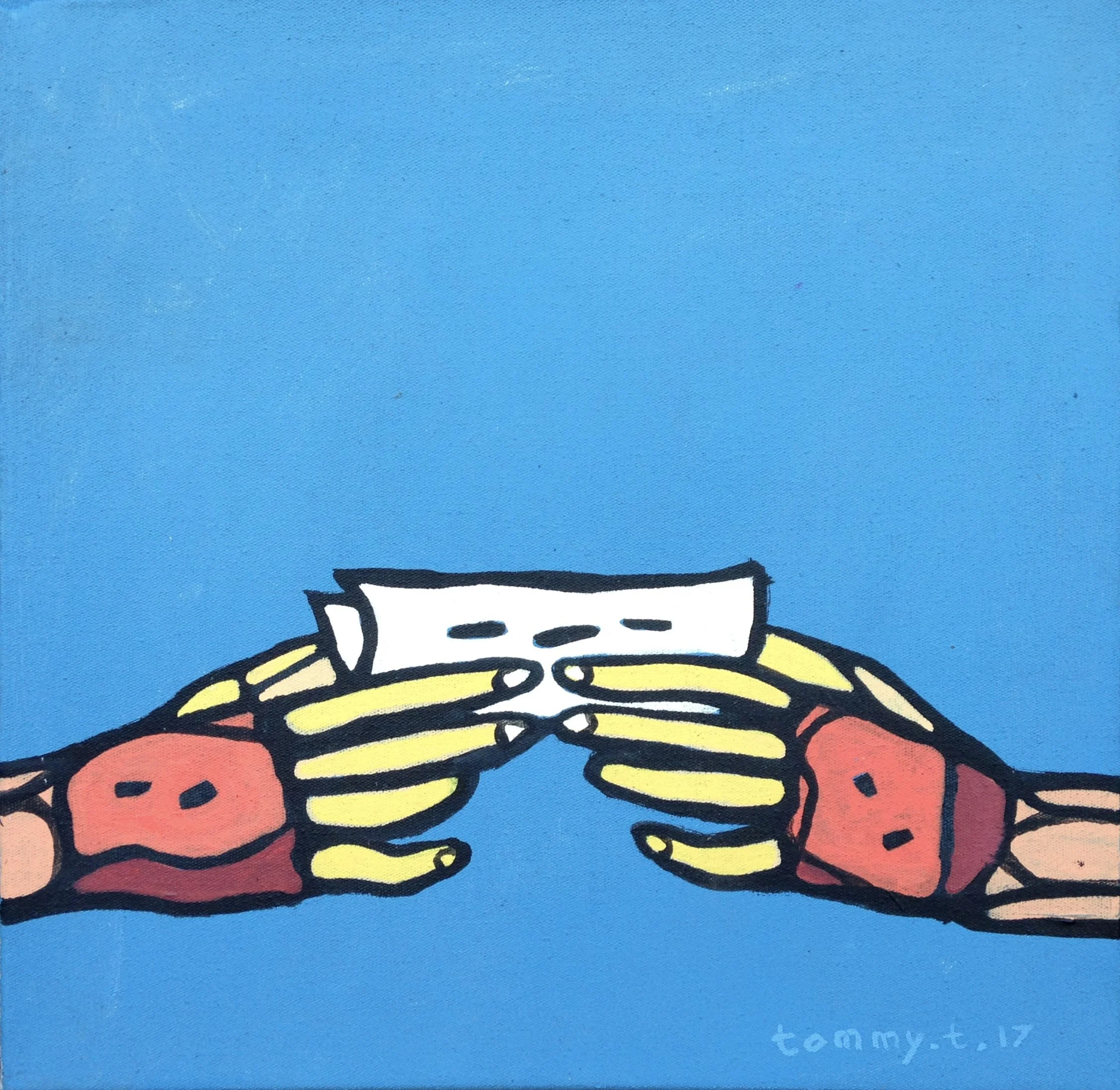  Practice Your Finger 
 Acrylic on canvas 
 30 cm x 30 cm, 2017 
