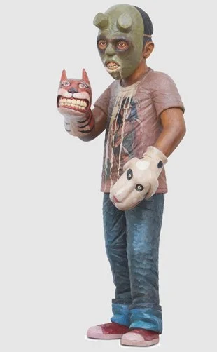  Actor 
 Acrylic on wood 
 103 cm x 43 cm x 30 cm, 2009 
